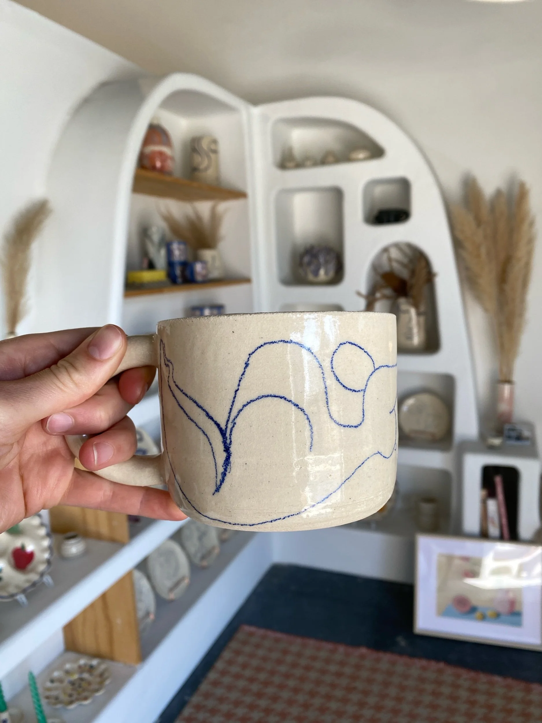 Nude Line Drawn Mug Second