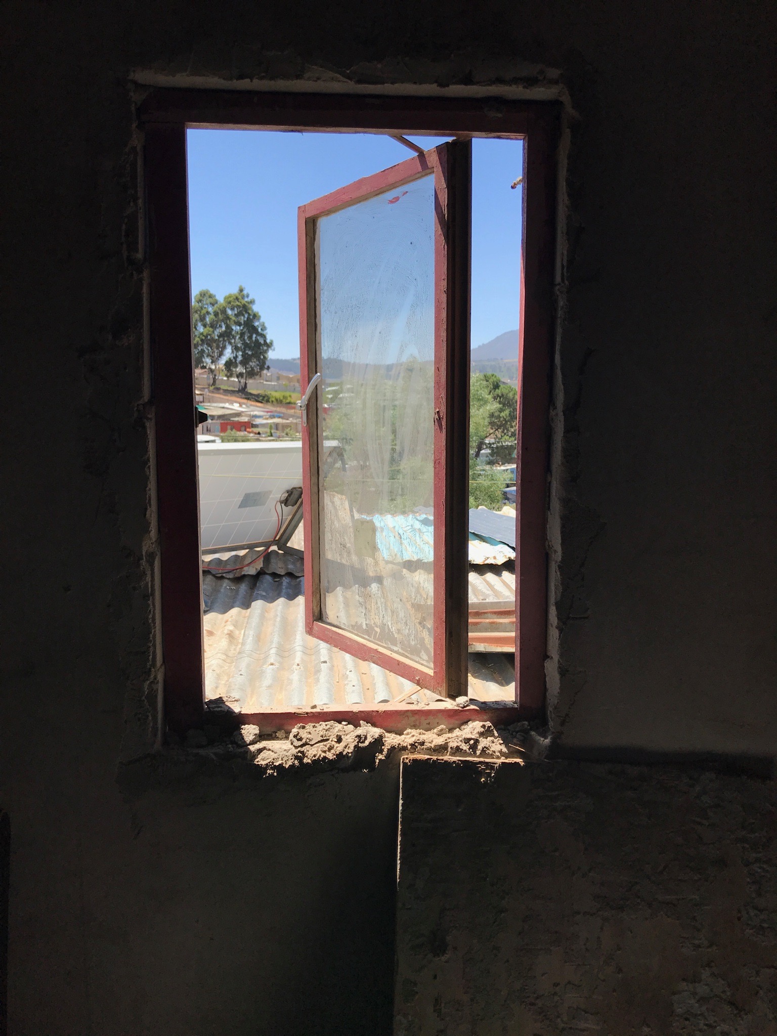 window in kitchen area