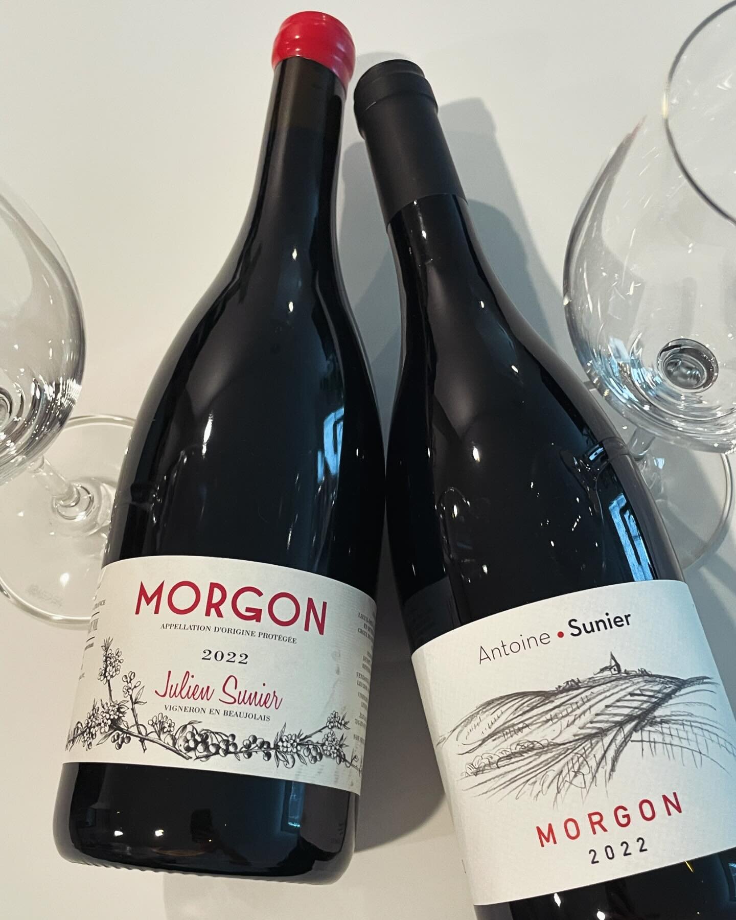 Wednesday Vibes &amp; Imbibes 🍇🍷
What we&rsquo;re sippin&rsquo; on this week: Gamay from Morgon!  We can&rsquo;t choose just one, so we recommend getting both! @julien_sunier @antoine.sunier @beckywasserman.co 
&bull;
&bull;
#brothers #gamay #beauj