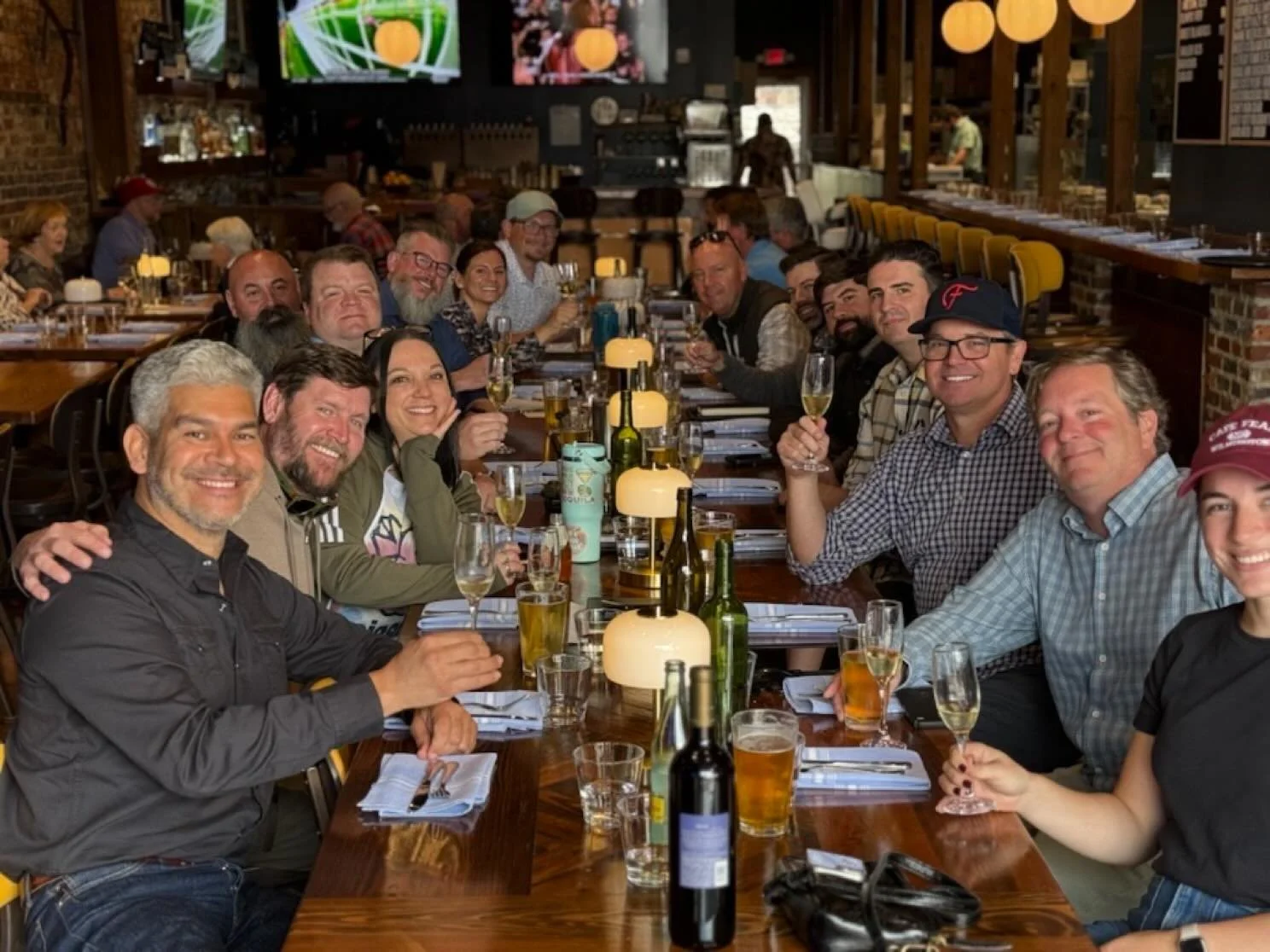 Nothing better than being able to bring our teams together, and over great wine and food of course! A wonderful evening at @bearwalrus in Rock Hill celebrating the people who make it all happen 💪🍇

#teamwork #juicepushers #carolinacrew #wine