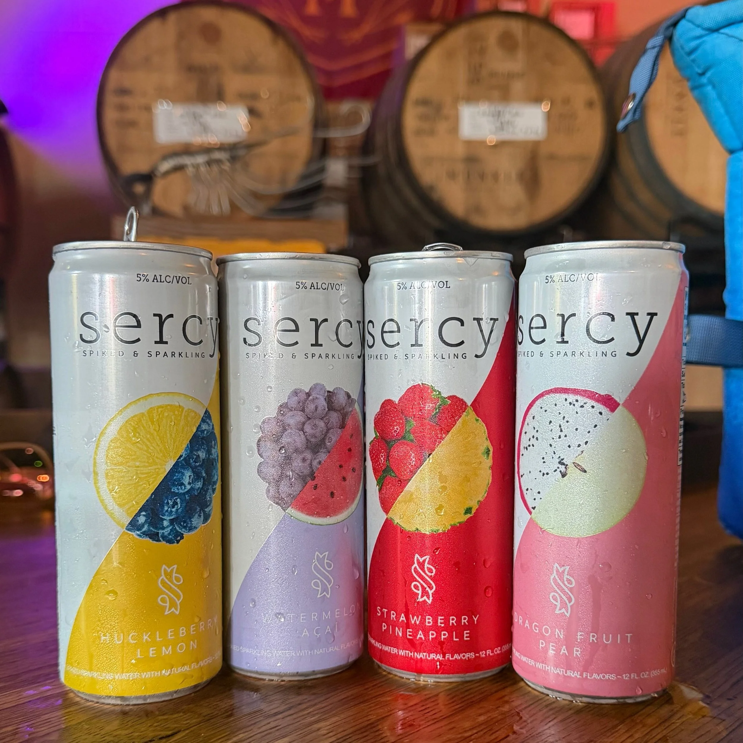 A little sercy for your cooler. 🎁✨

Named for a traditional Southern word meaning an unexpected gift, Sercy Spiked &amp; Sparkling brings a distinctly North Carolina spin to hard seltzer. Made with organic ingredients and natural fruit flavors, thes