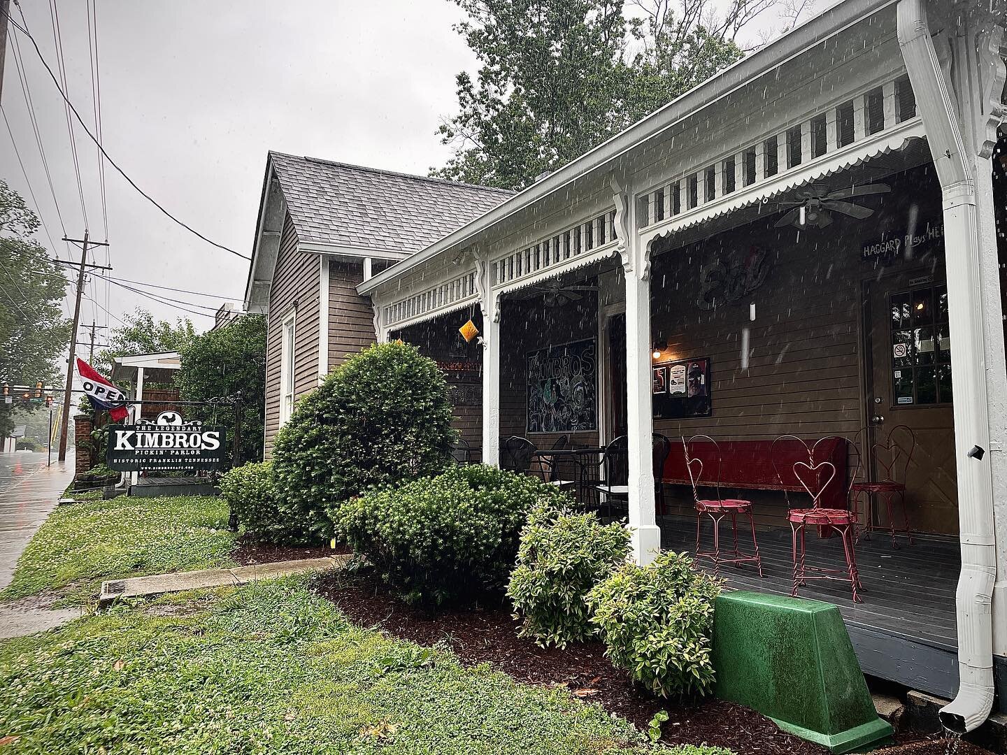 We are open for lunch on this dreary Saturday, but when it rains, we pour. 2 4 1 drafts until 4 pm today. 
Come grab a tasty burger with our famous fries and a cold beer with good company. 
And&hellip; Graham is making his chimichangas today as the s