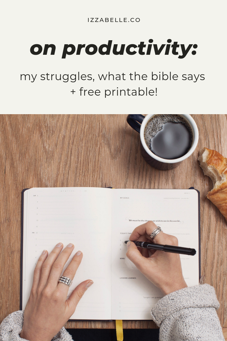 on productivity: my struggles, what the bible says + free printable ...