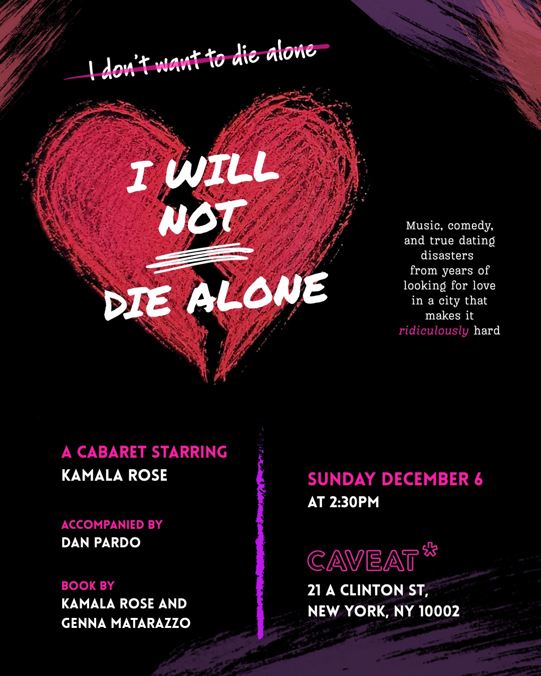 I Will Not Die Alone