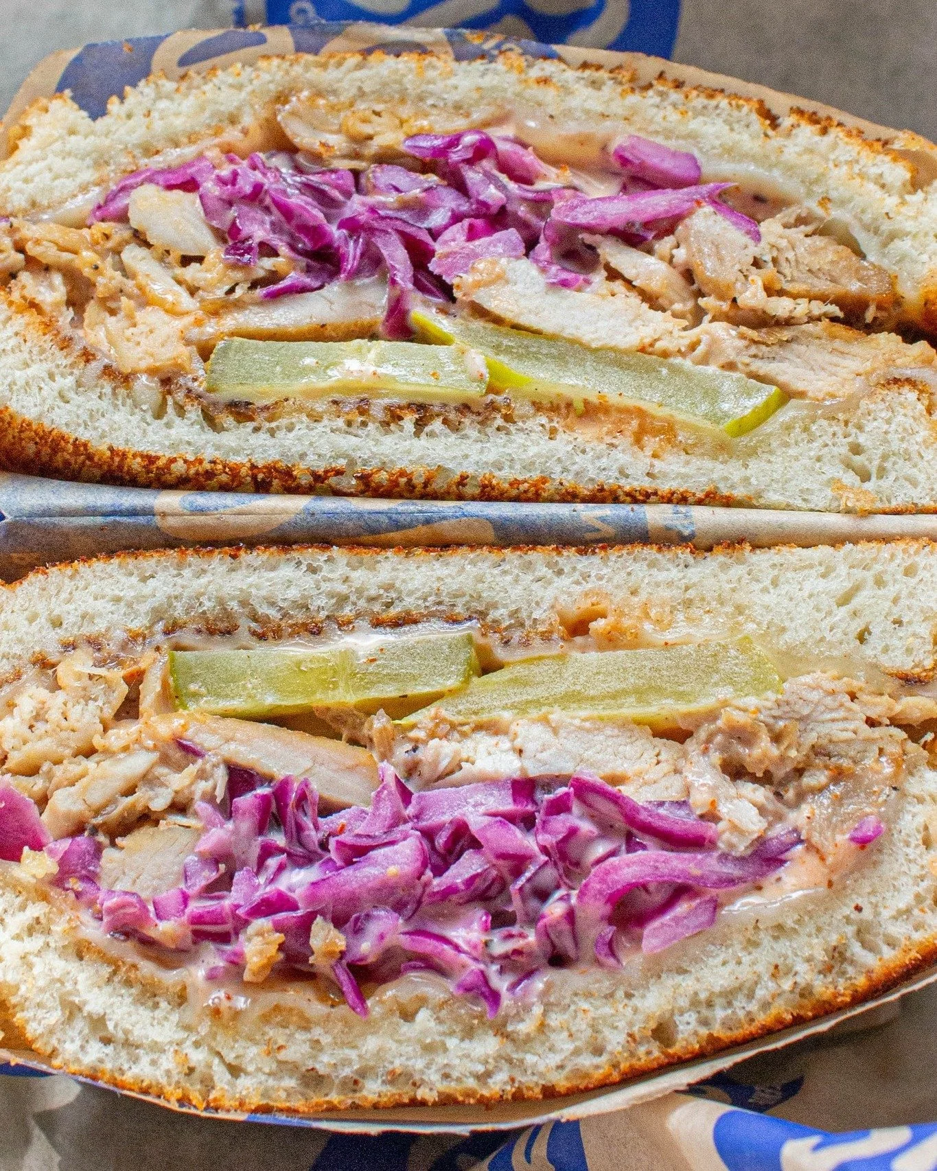 We like to get up close and personal with the Birdman Jr 🤤

Yes, it&rsquo;s as good as it looks. 

Are you completing your meal with house-made chips or a side salad?

#goodbird #birdmanjr #sandwichnola #neworleans #healthyeating