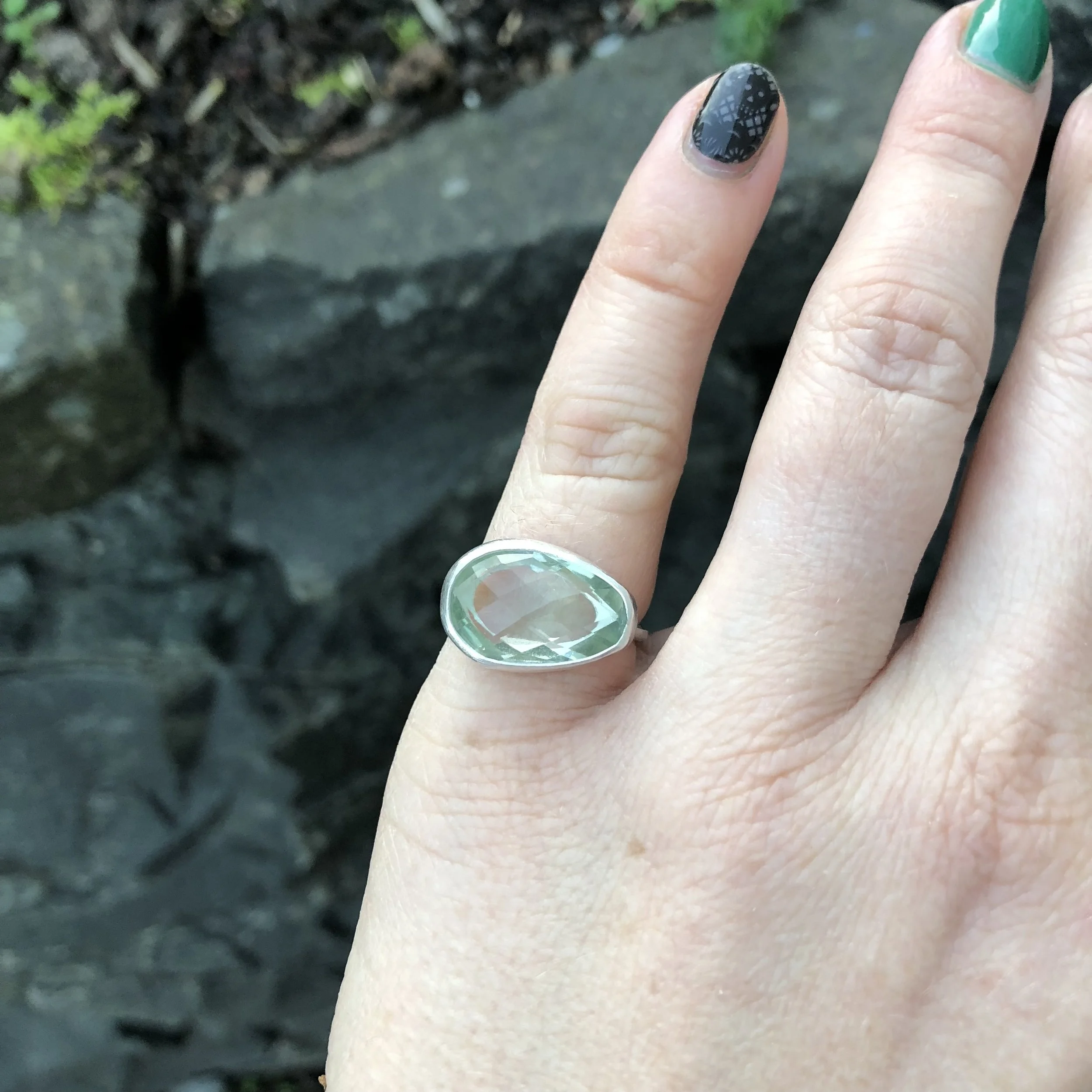 Prasiolite Ring
