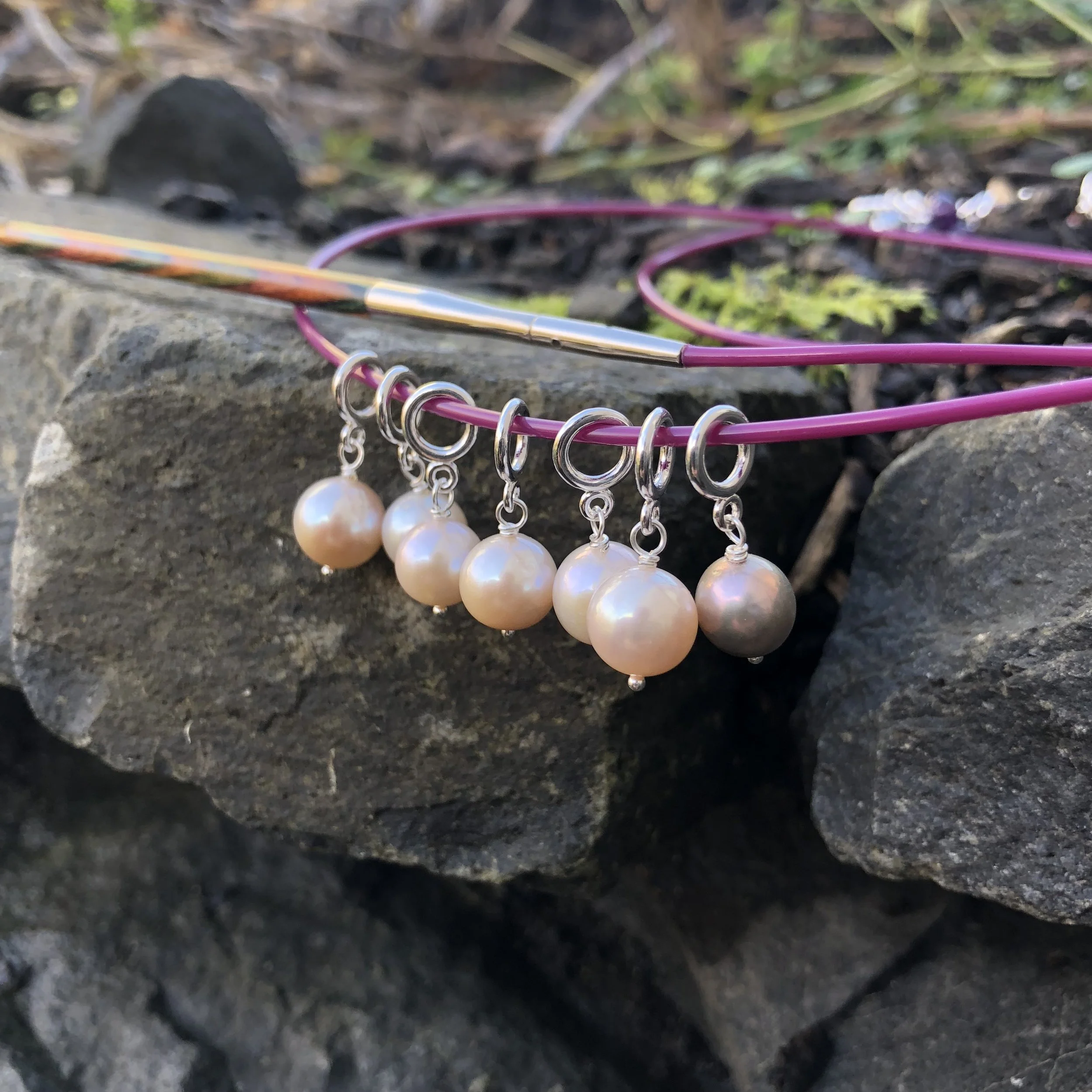 Stitch Markers - Pearls