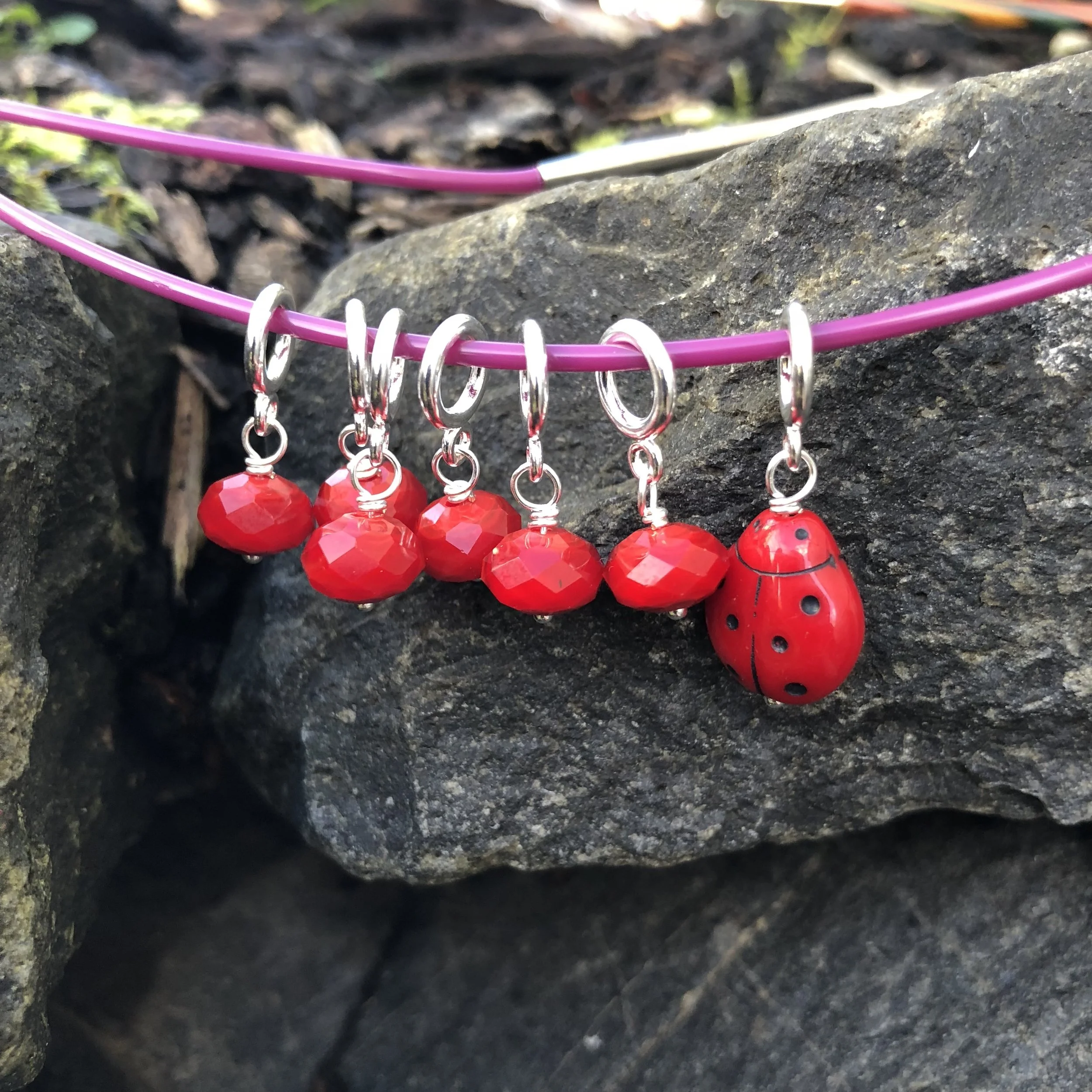 Stitch Markers - Ladybug