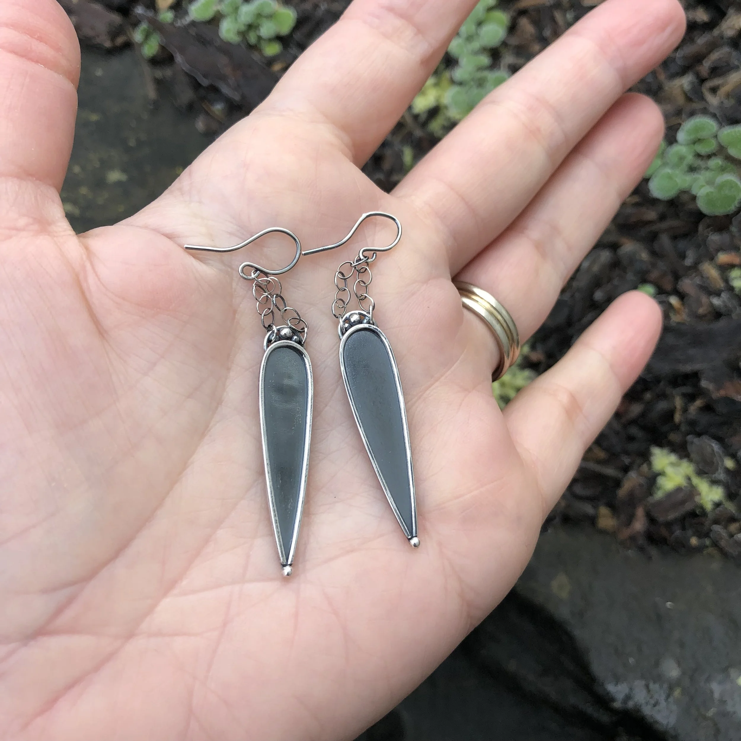 Elongated Drop Earrings