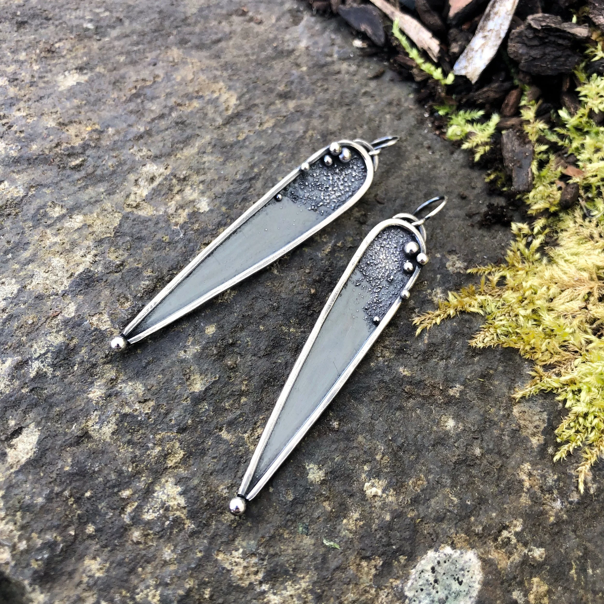 Stardust Elongated Drop Earrings