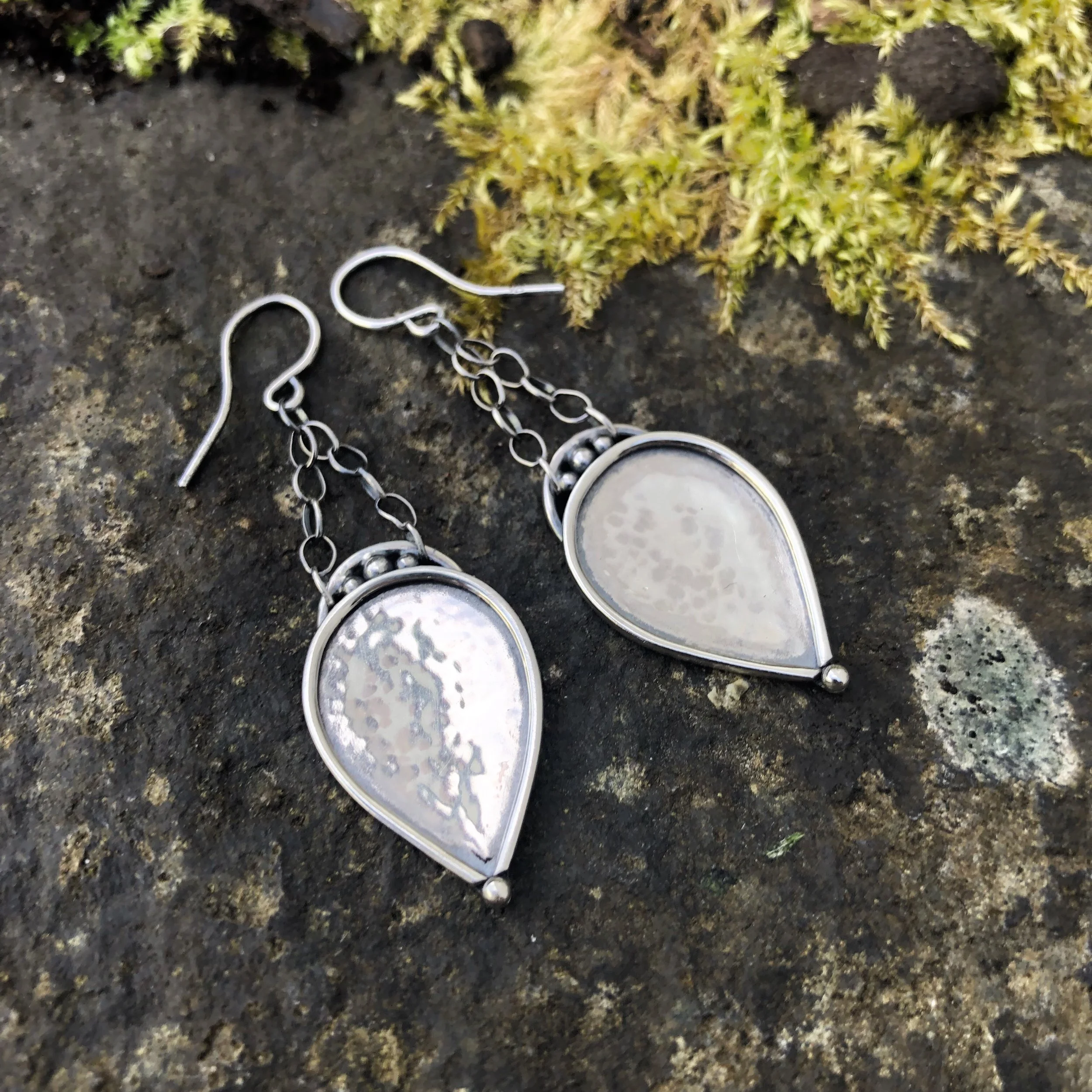 Hammered Small Drop Earrings
