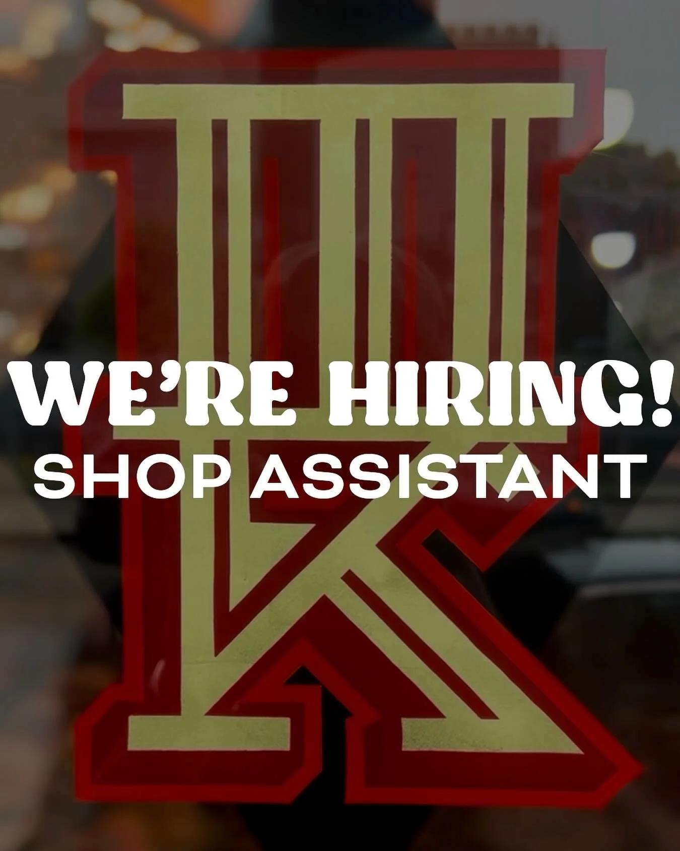 WE&rsquo;RE HIRING!

Three Kings Brooklyn is looking to fill a part-time shop assistant position immediately!

If you&rsquo;re a driven and organized individual who wants to work in a fast paced creative environment email the shop today!
⠀⠀⠀⠀⠀⠀⠀⠀⠀
in