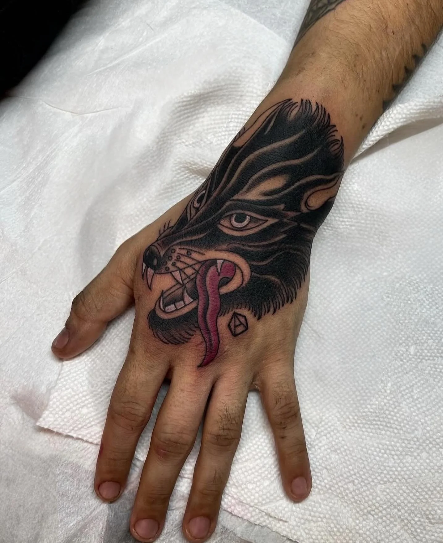 Wolf head by @frida_sedgwick 🐺✨
⠀⠀⠀⠀⠀⠀⠀⠀⠀
3KBK@THREEKINGSTATTOO.COM
.
.
.
#threekingstattoo #3kbk #traditionaltattoo #tattoo #tattoos #traditional #art #ink #tattooartist #traditionaltattoos #inked #blackwork #tattooflash #boldwillhold #colortattoo 