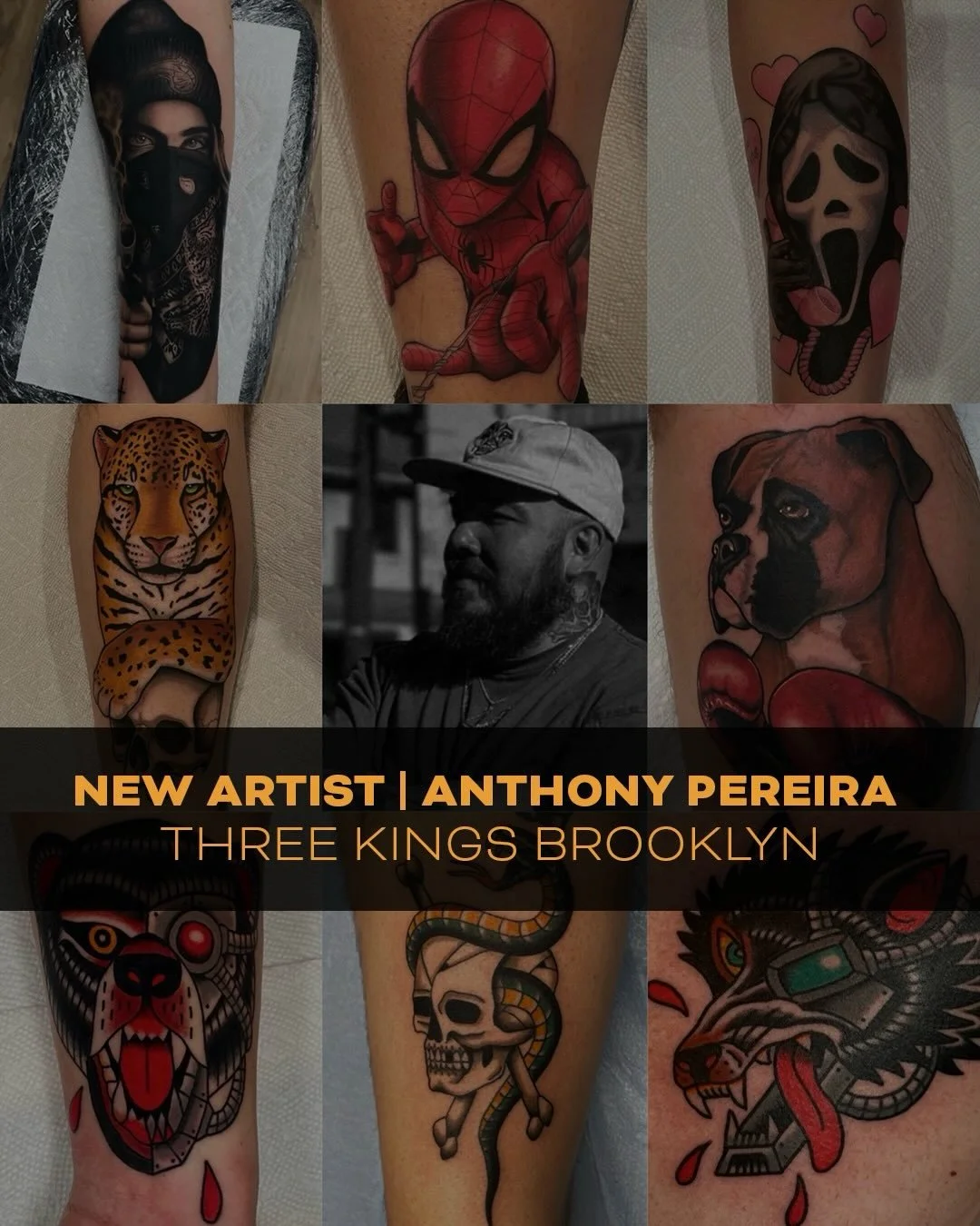 Three Kings, Brooklyn, is beyond stoked to welcome back @anthony_pereira_ 🤝

Anthony will be available for appointments and walk-ins starting mid February &mdash; so hit us up today to jump in his books!

3KBK@THREEKINGSTATTOO.COM

#threekingstattoo