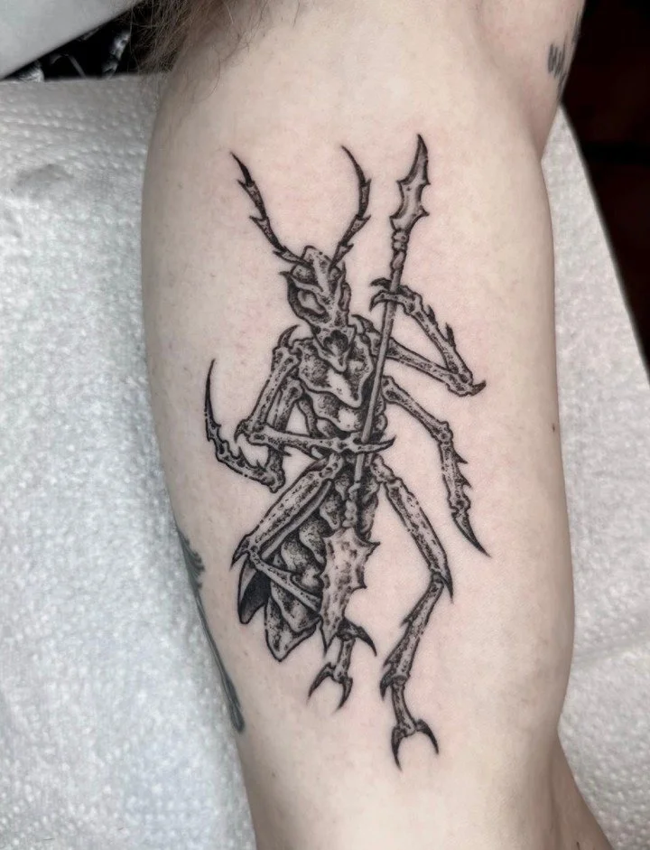 @slimesociety pushing his bug/insect/creepy crawly army 🪰 Reach out to Colin to book April/May or slide into the shop on Wednesday for his walk ins!