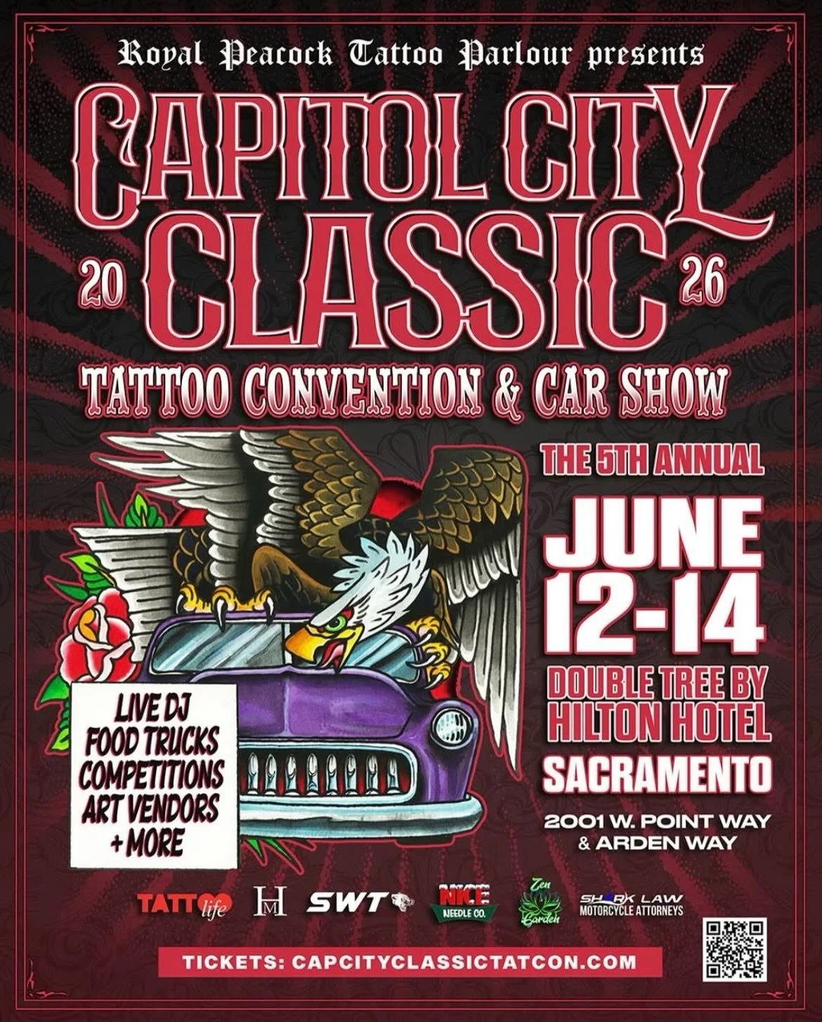 Catch @lorenaskunkrocker out on the west coast where she&rsquo;ll be attending @capcityclassictatcon 🤘⚡️🤘
.
.
.
#capcityclassictatcon #threekingstattoo #sacramento #tattooconventions #tattoos