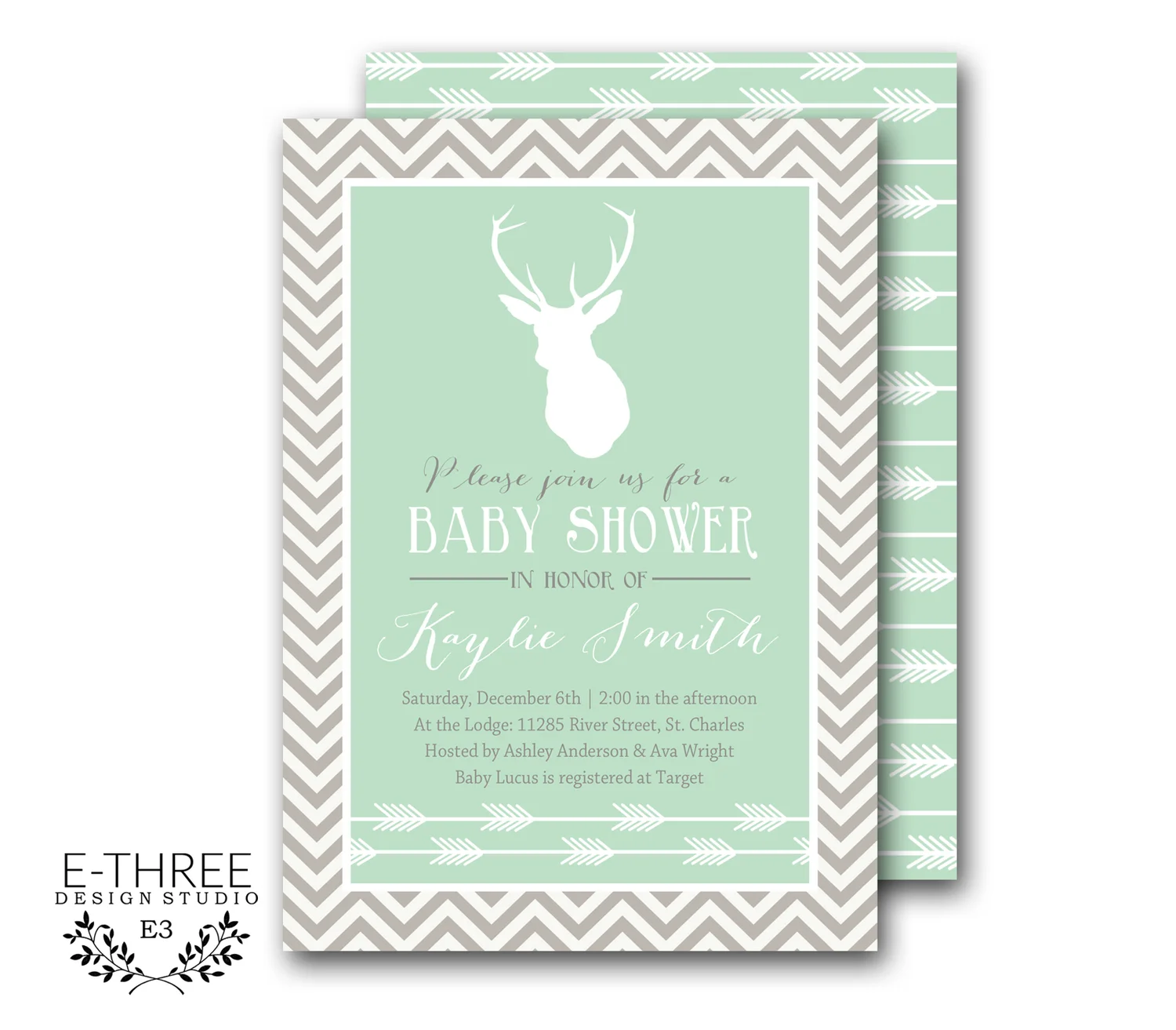 Birthday Invitation Templates Shower Invitation Camouflage Baby