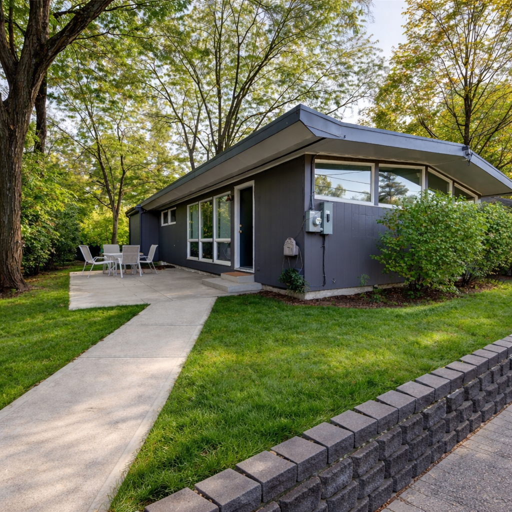 4 bedroom off-campus student house near Miami University in Oxford, Ohio. Walk to campus, retro cool, now leasing for 2027–2028