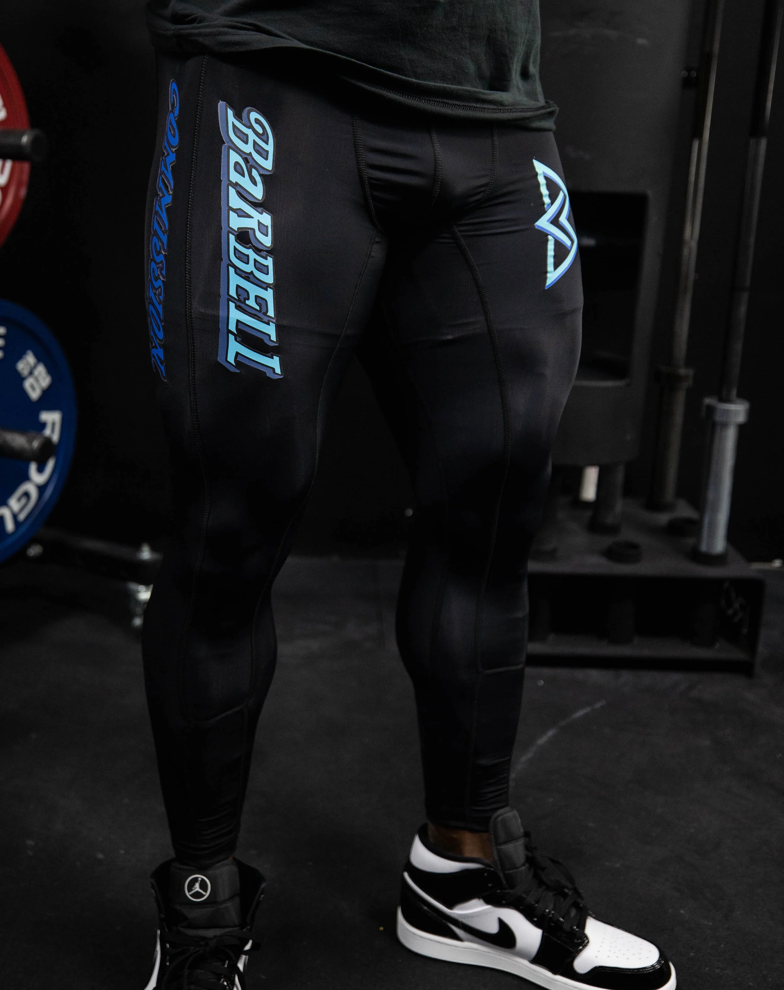 Compression Pants - Black x Blue AG 