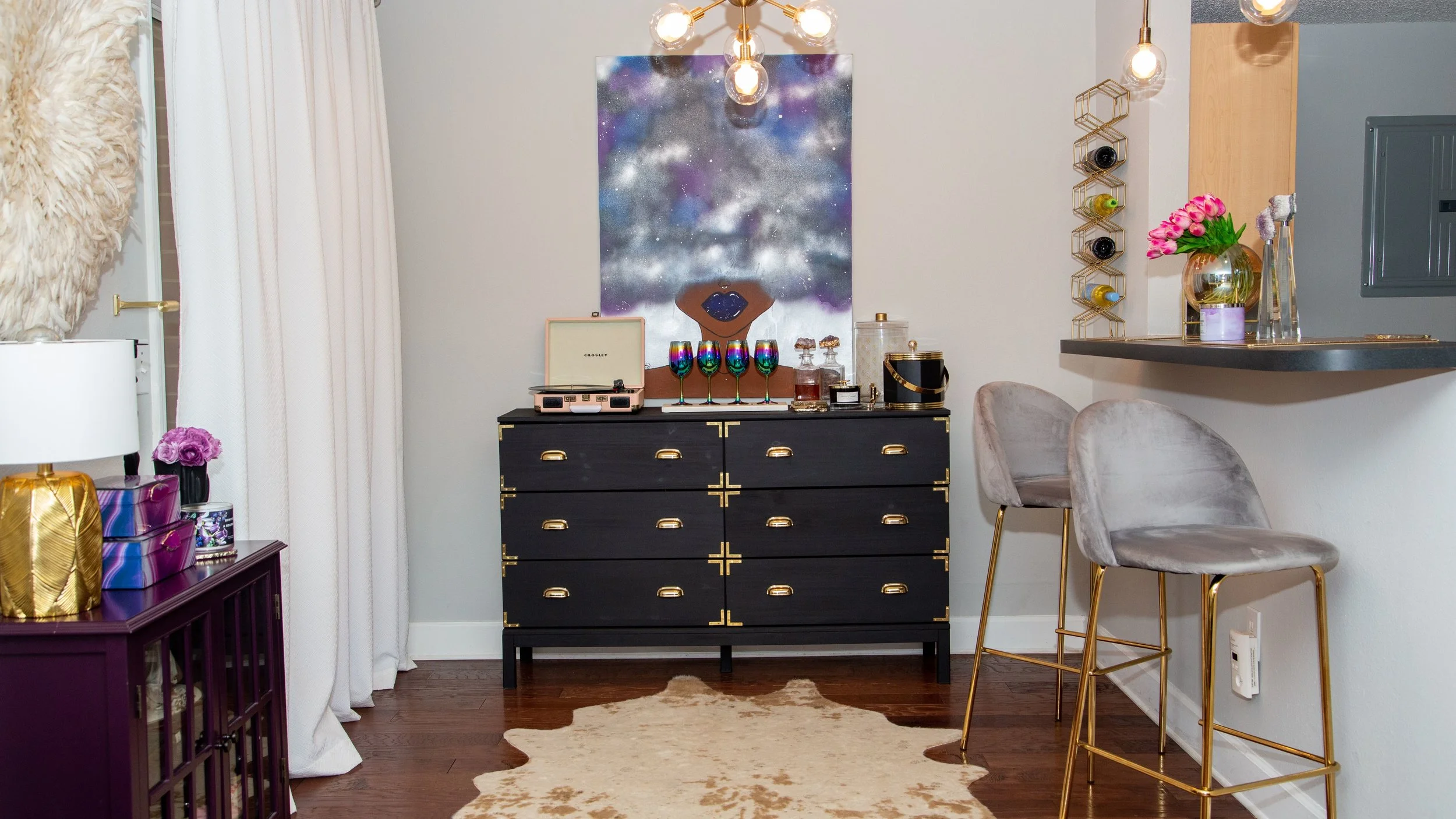 Dining room after I converted it to my parlor