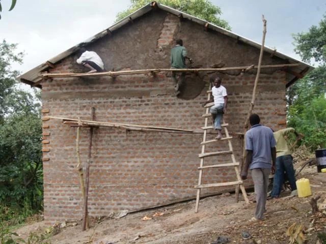 Plastering begins