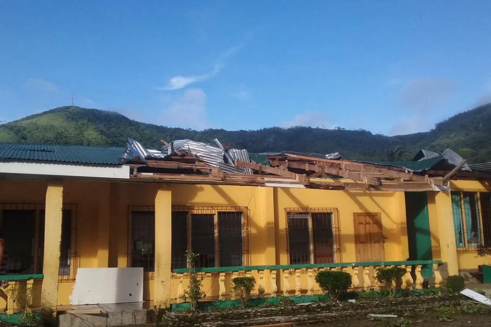 Sugod School in the Philippines Partially Destroted