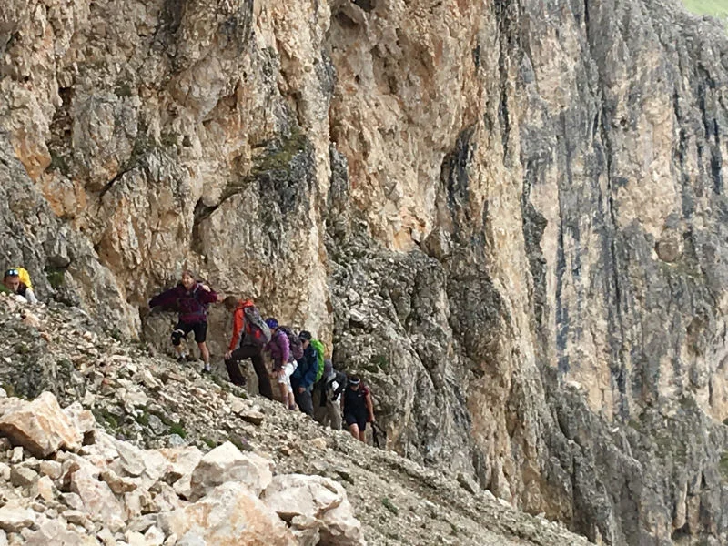 Rosengarten Rotwand - Scree Climbing