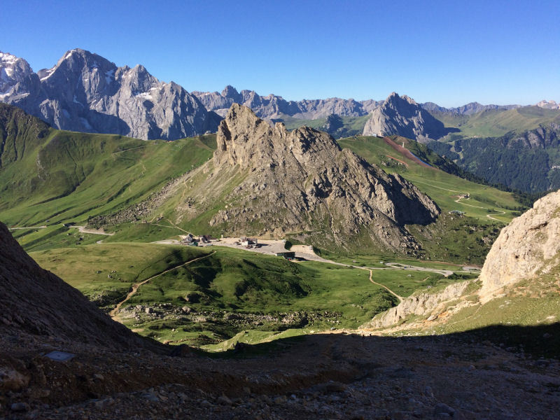 Piz Boe - View Back Down