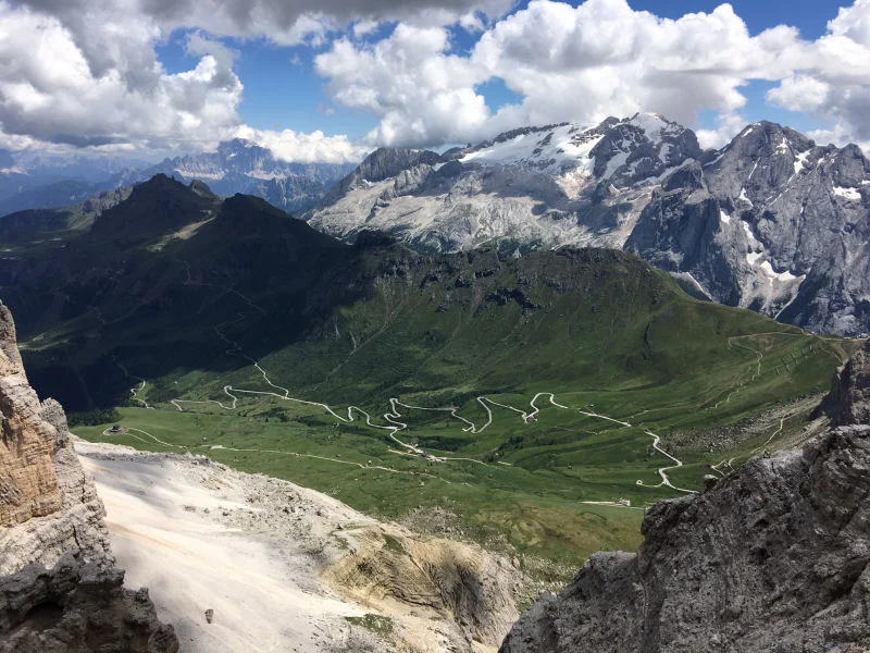 Piz Boe - Windy Road Below