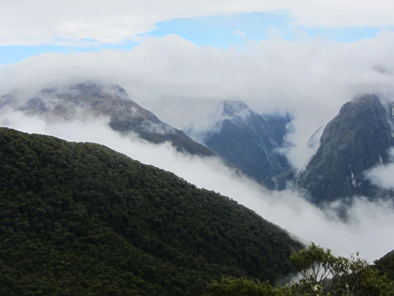 Fog on Peaks Near the Routeburn