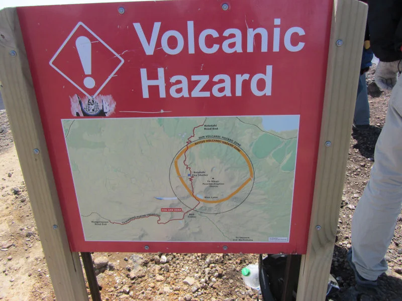 Volcano Warning Sign