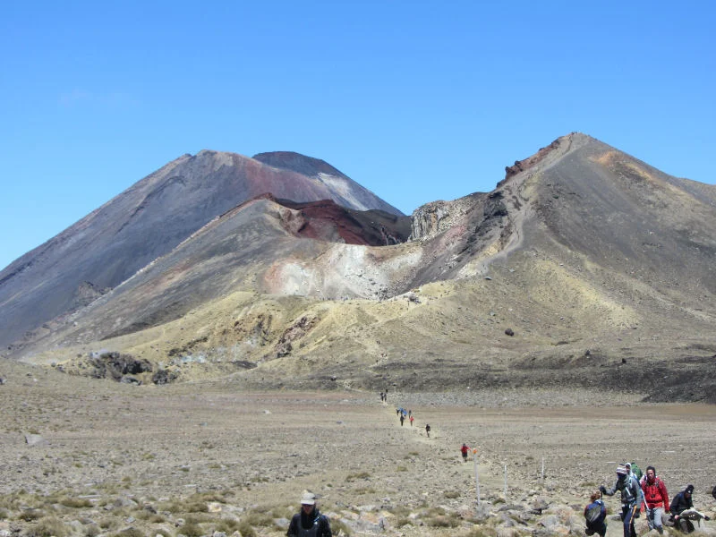 Hikers on the Alpine Crossing