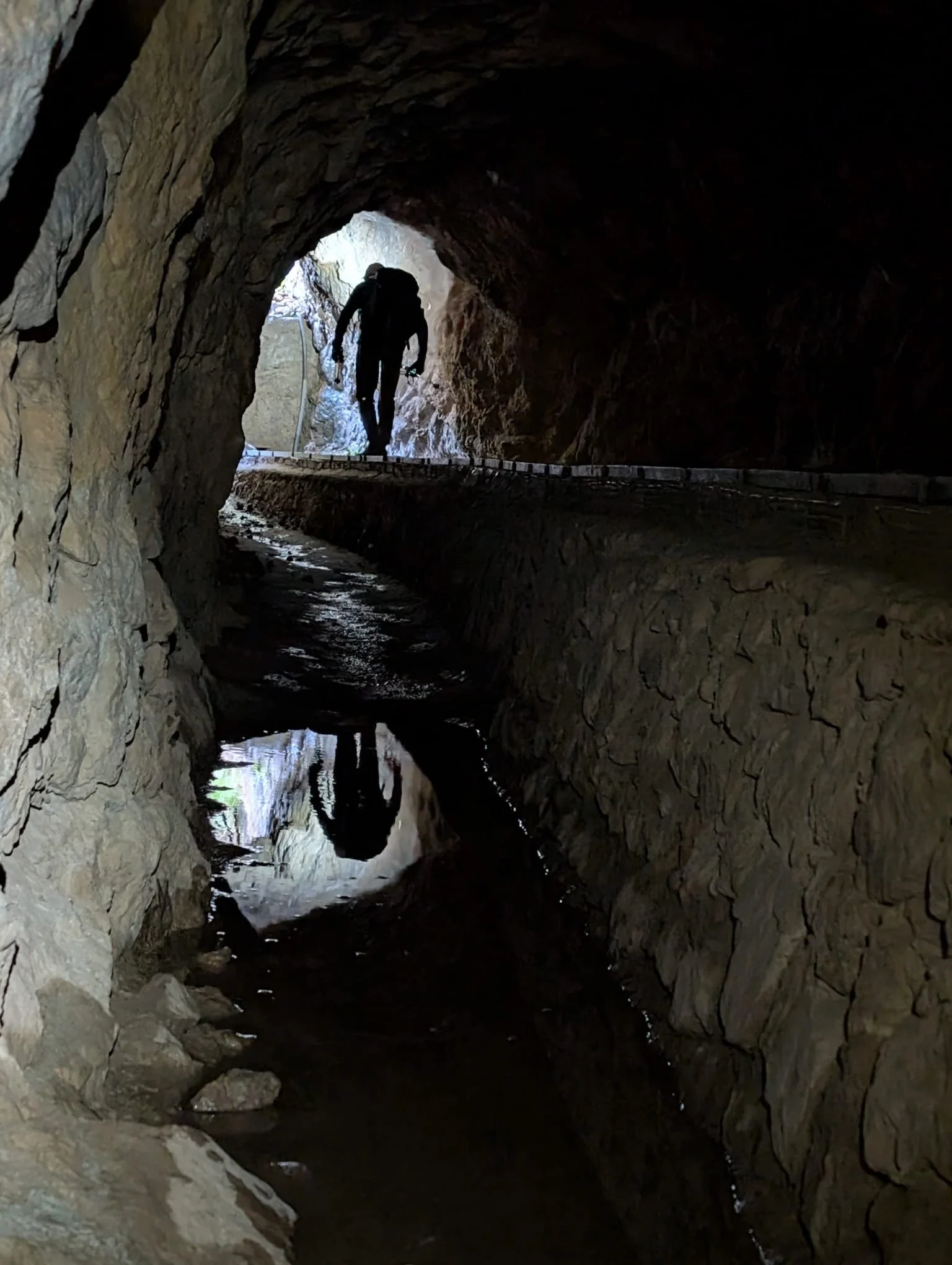 Hiking Through a Canal Tunnel
