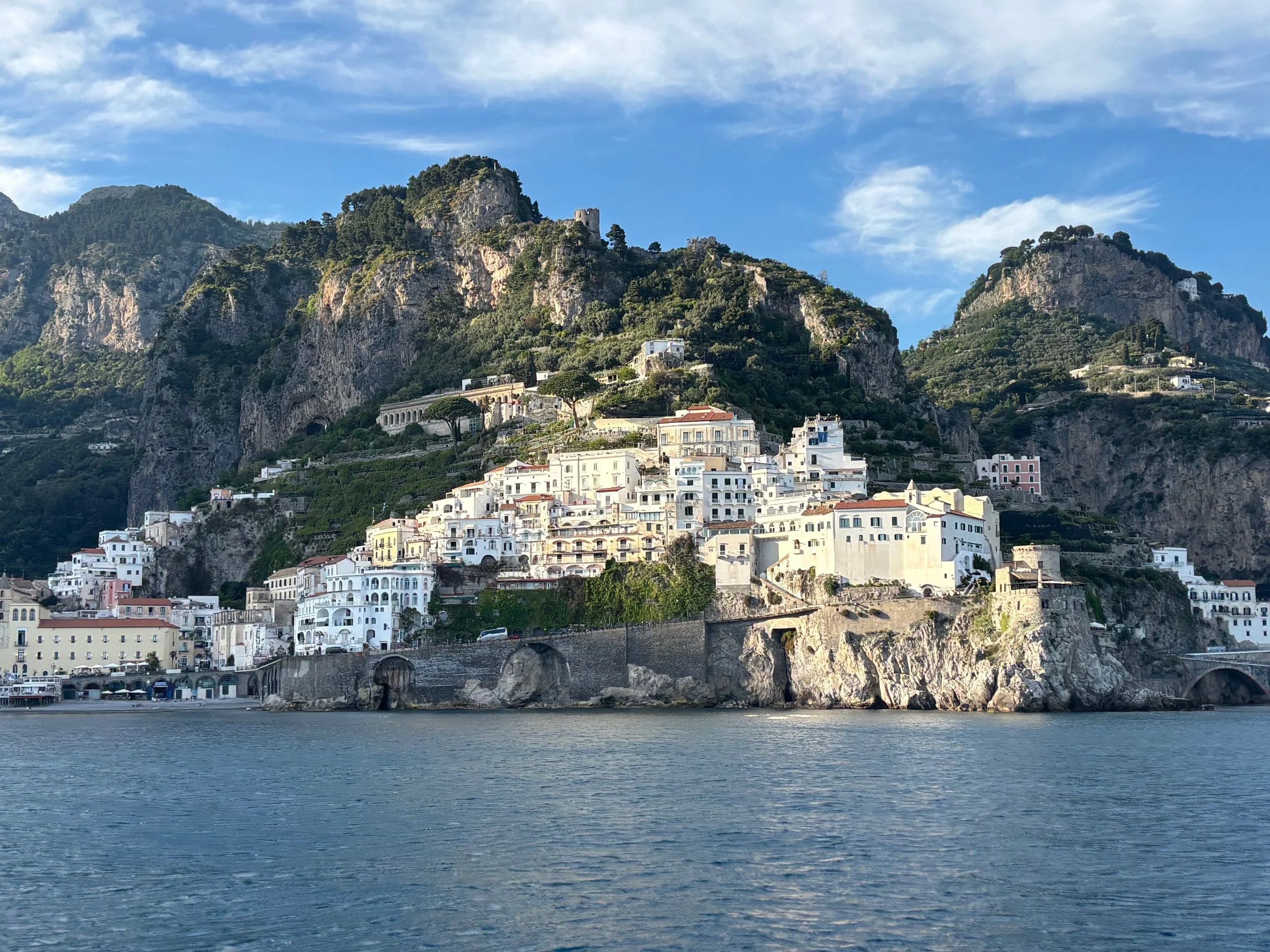 View of the Amalfi Coast from the Water