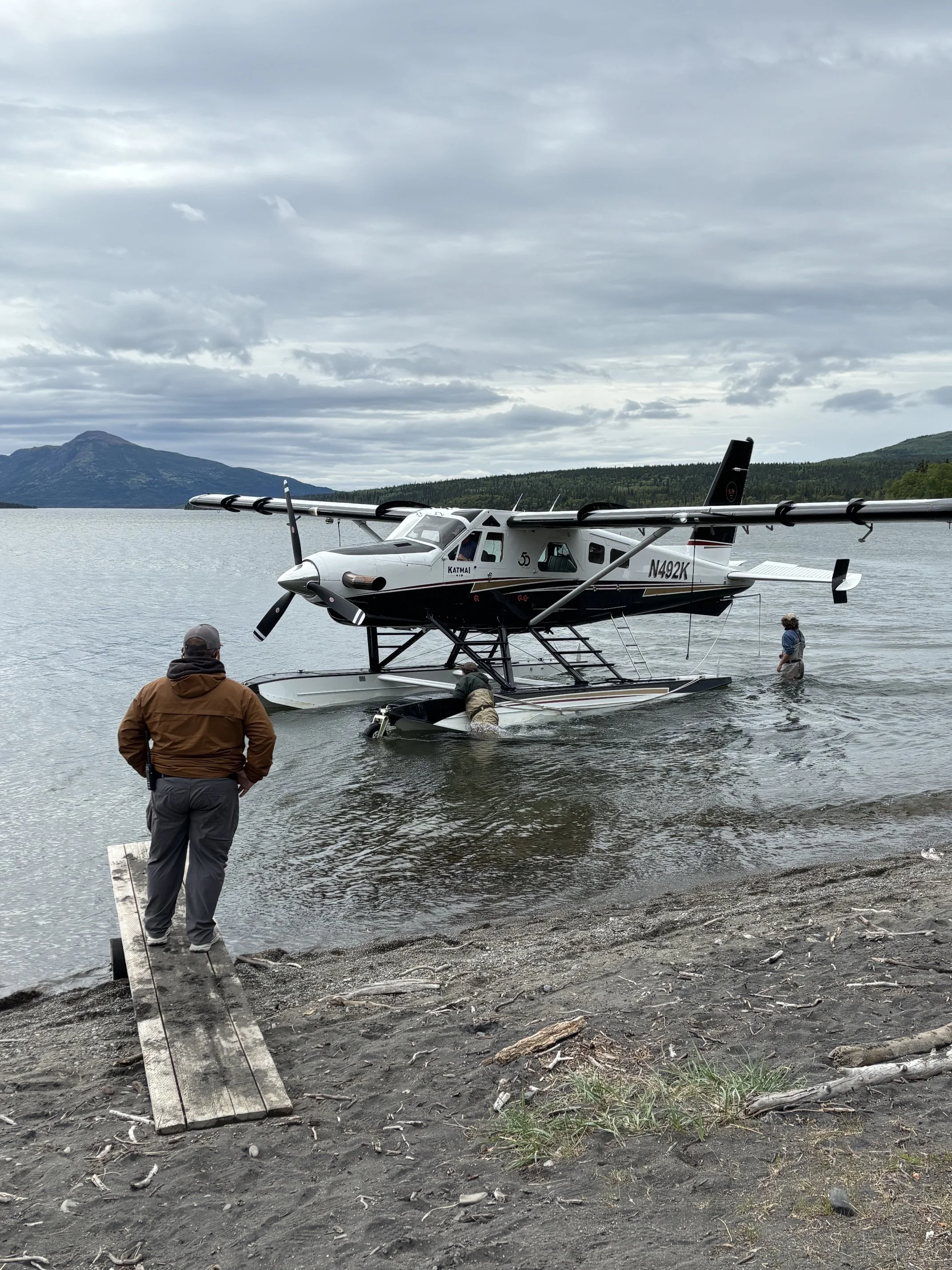 Float Plane Arriving at Katmai