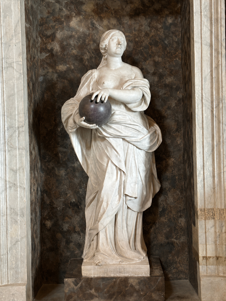 Swedish Royal Statue with Bowling Ball