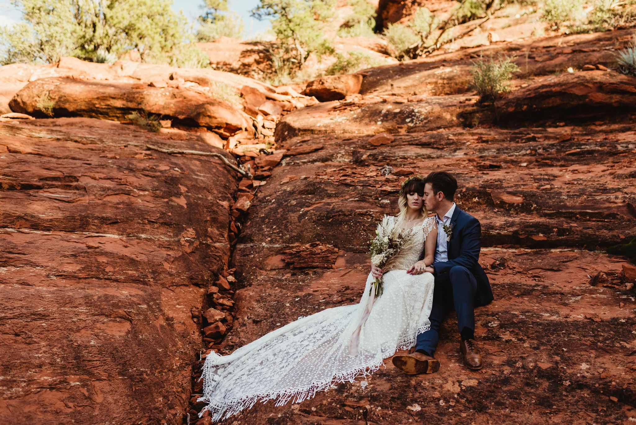 Adventurous Sedona, Arizona Mountaintop engagement photography