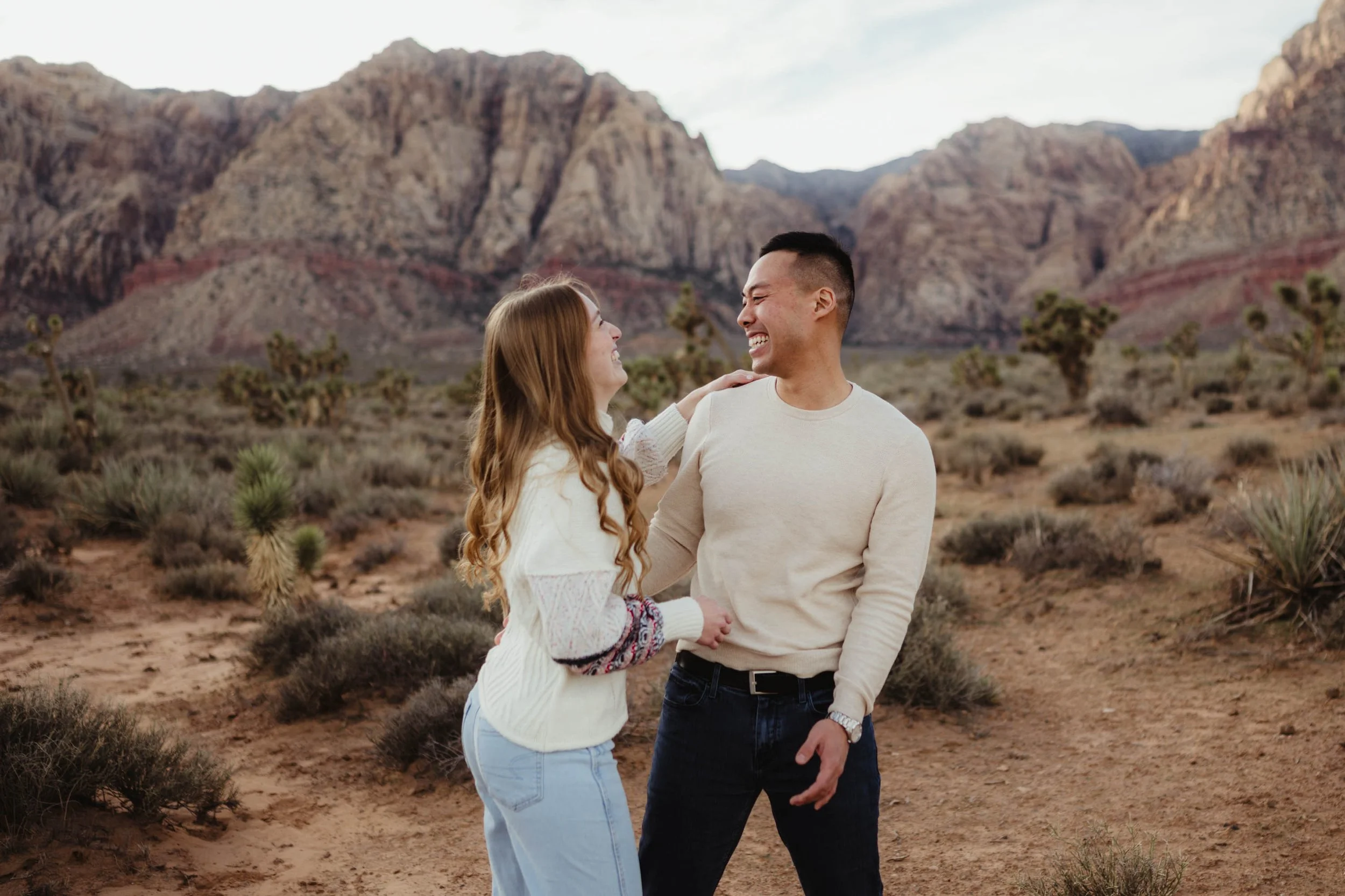 Red Rock Canyon Las Vegas Desert Engagement Portraits Las Vegas Wedding and Elopement Photographer-12.jpg