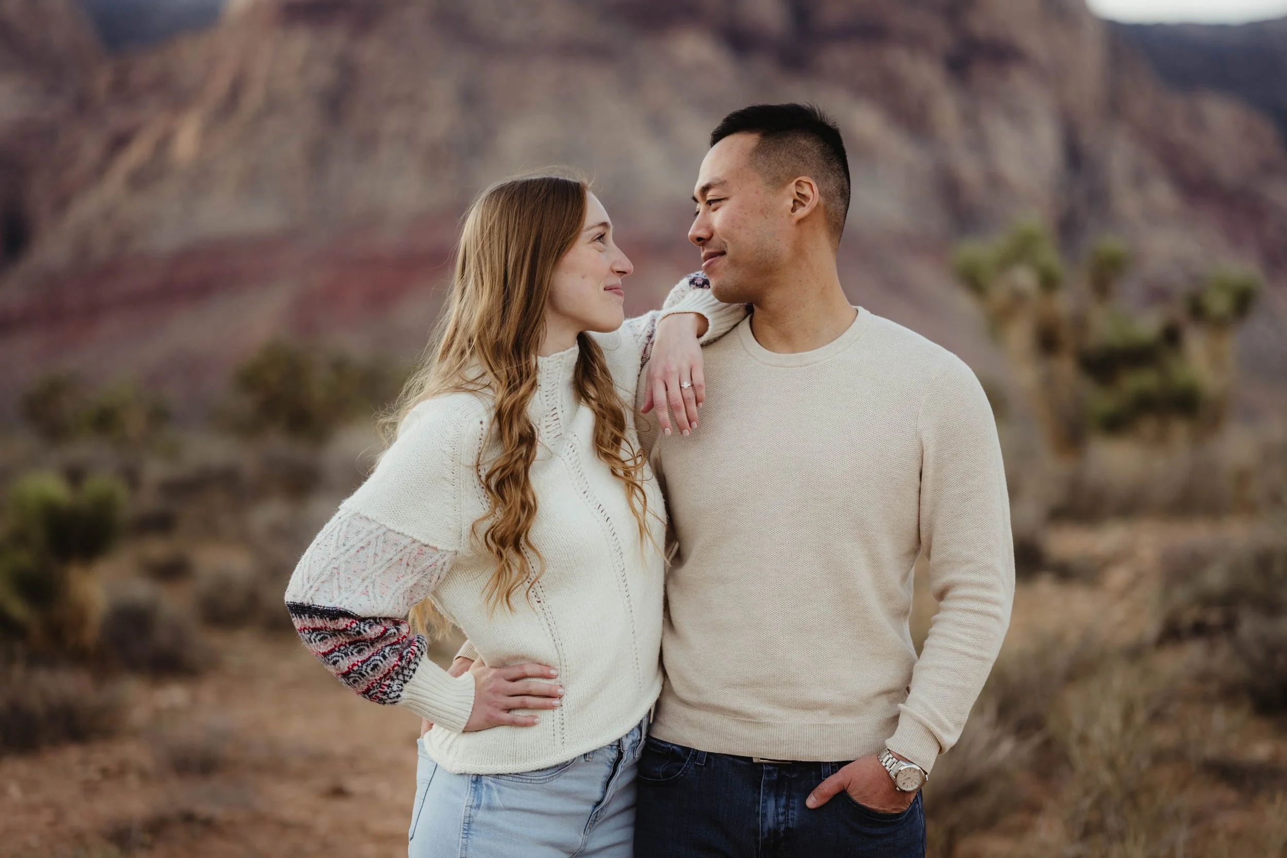 Red Rock Canyon Las Vegas Desert Engagement Portraits Las Vegas Wedding and Elopement Photographer-15.jpg