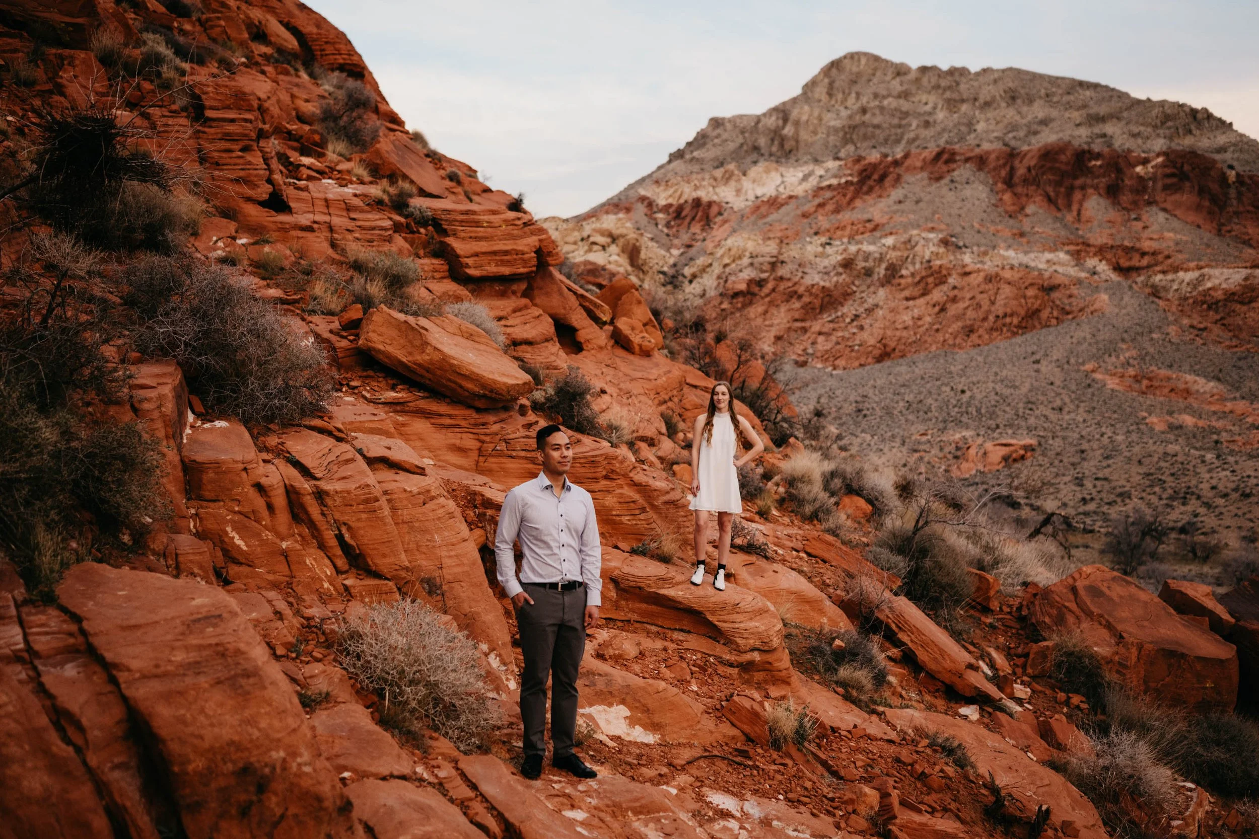 Red Rock Canyon Las Vegas Desert Engagement Portraits Las Vegas Wedding and Elopement Photographer-40.jpg