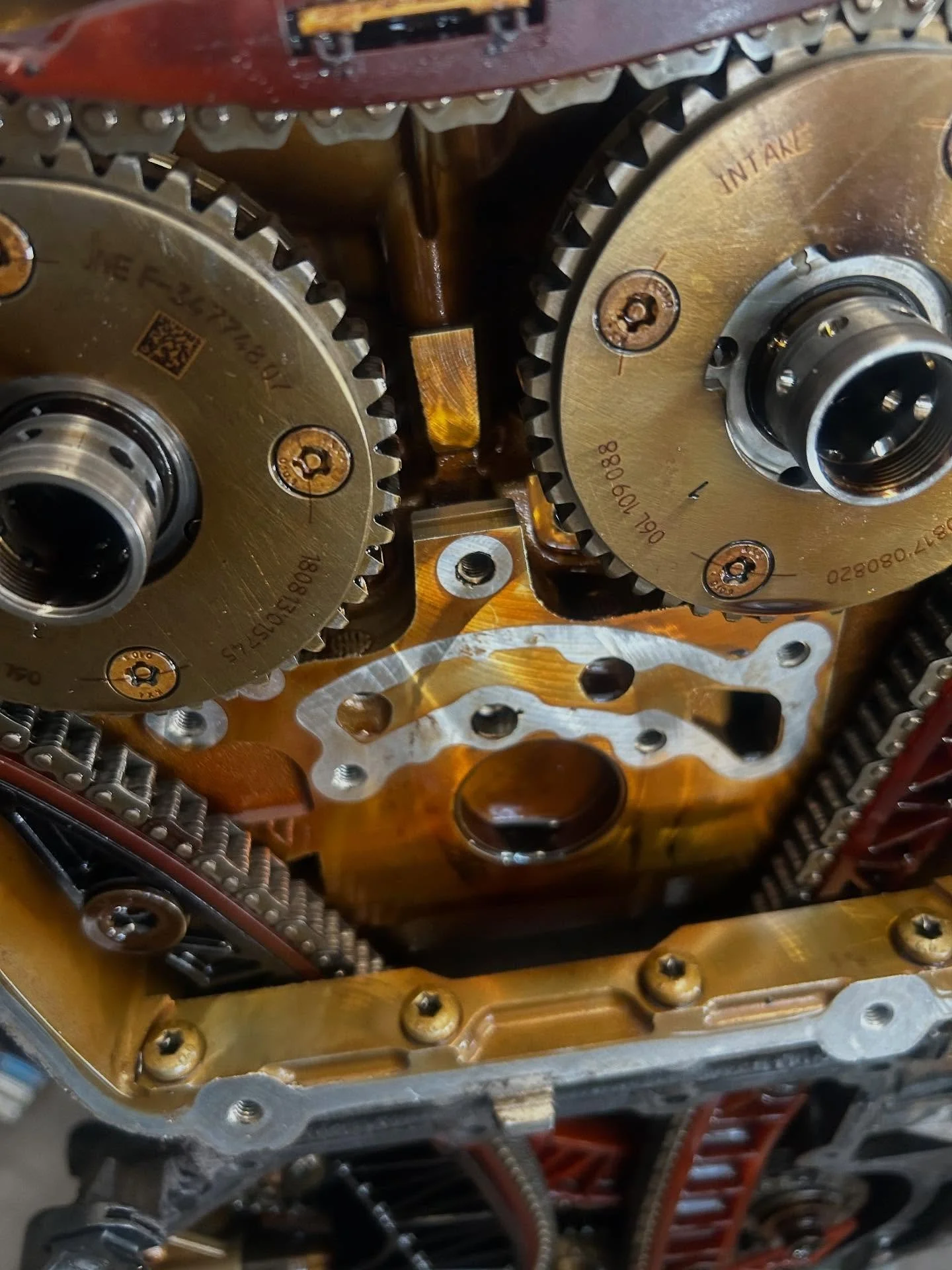 The difference in maintenance. The first image is from a 2019 A5 90,000 mile that didn&rsquo;t have proper maintenance and oil changes which cause all the connecting rods bearings to spin and rod knock. The other is a 2019 A4 105,000 miles.  Always c