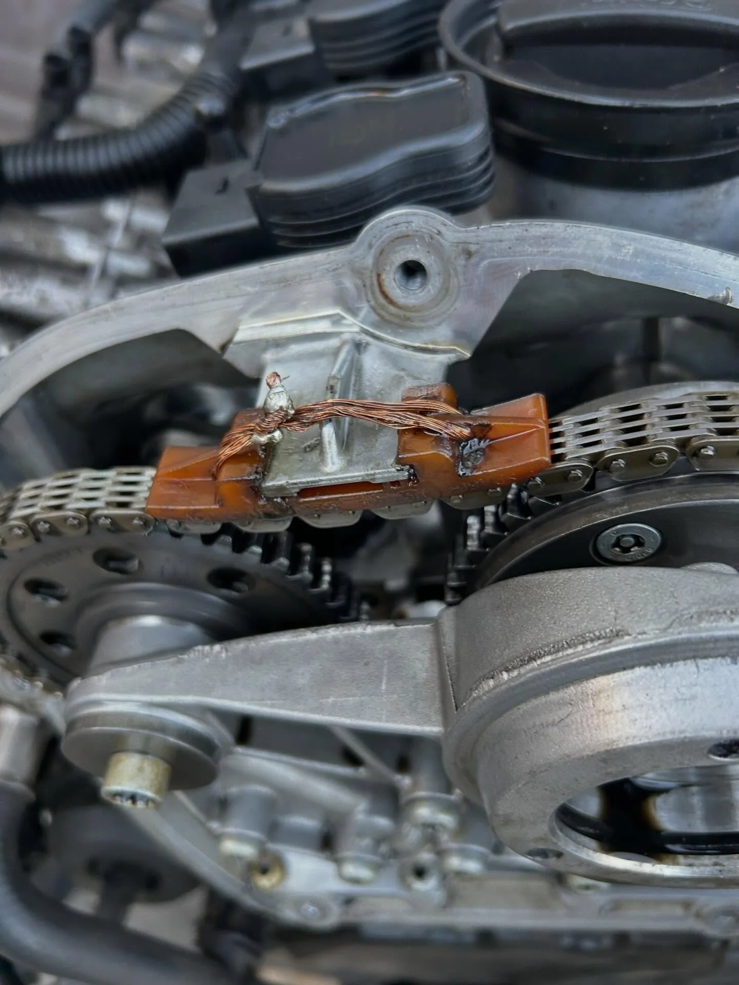 Who or what is this?  A 2012 Audi A4 came in running rough and that is what I saw when I removed the upper timing cover. Why not just replace the guide.