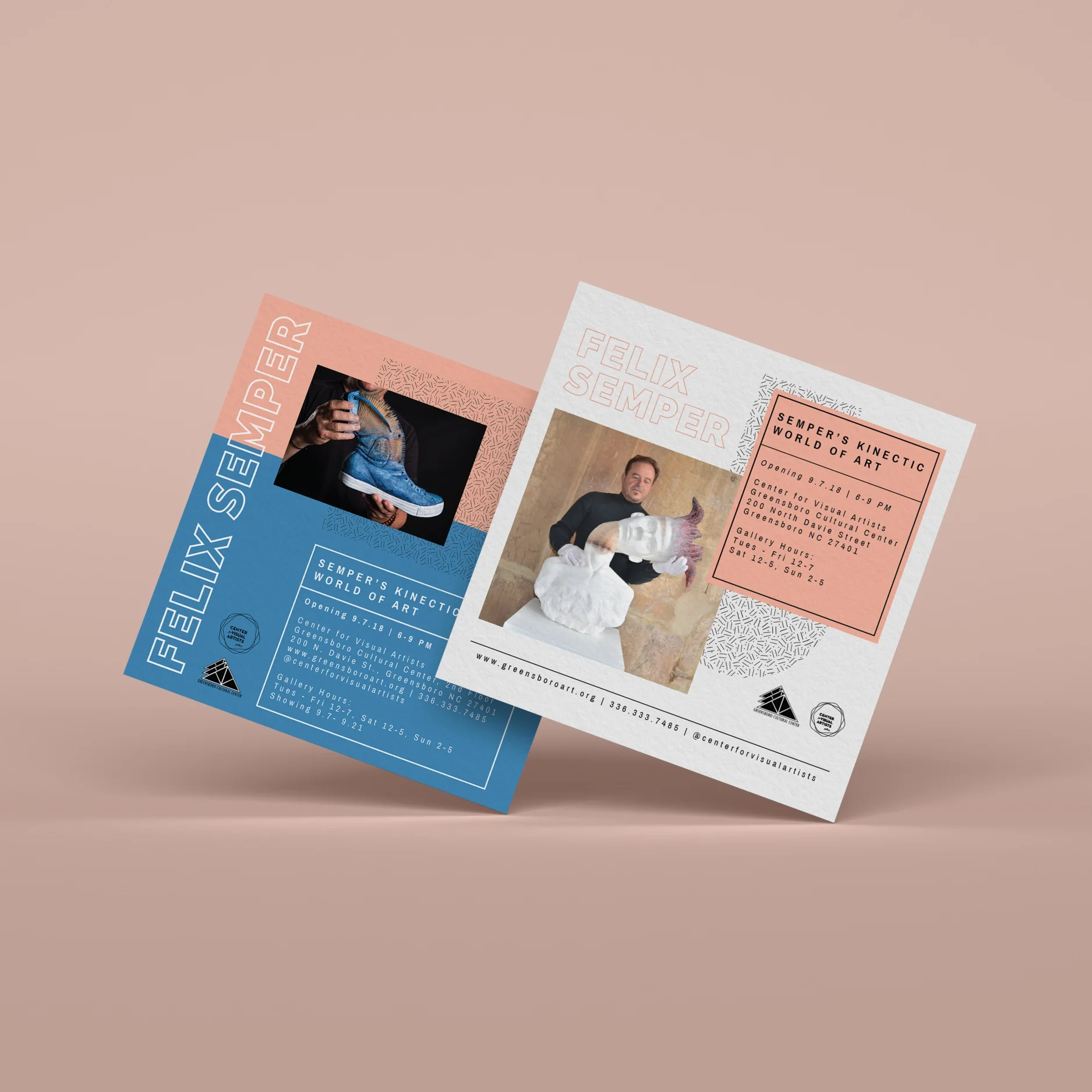 Felix Semper x Center for Visual Artists | Rack Card Design
