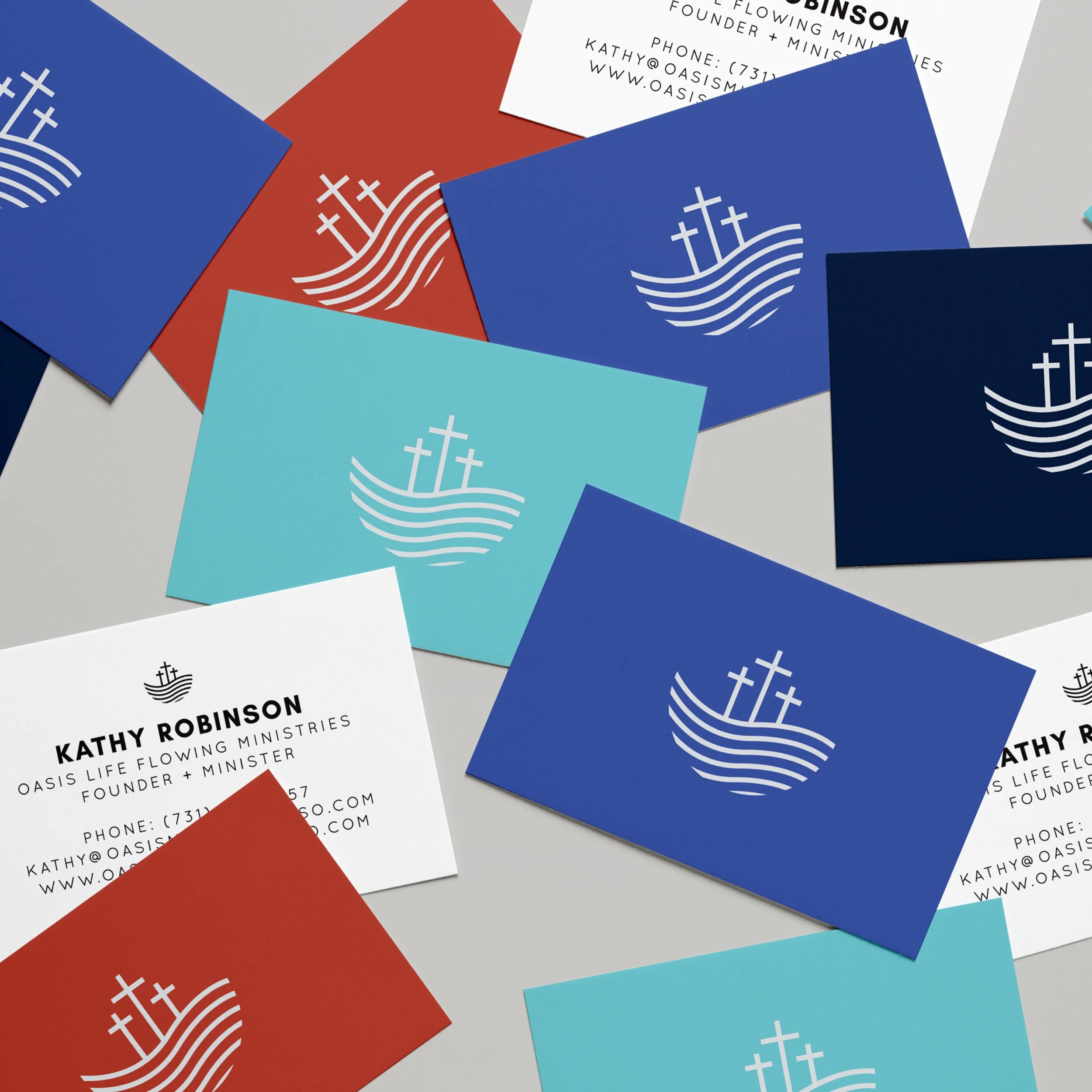 Oasis Business Brand + Web Pkg | Business Card Design