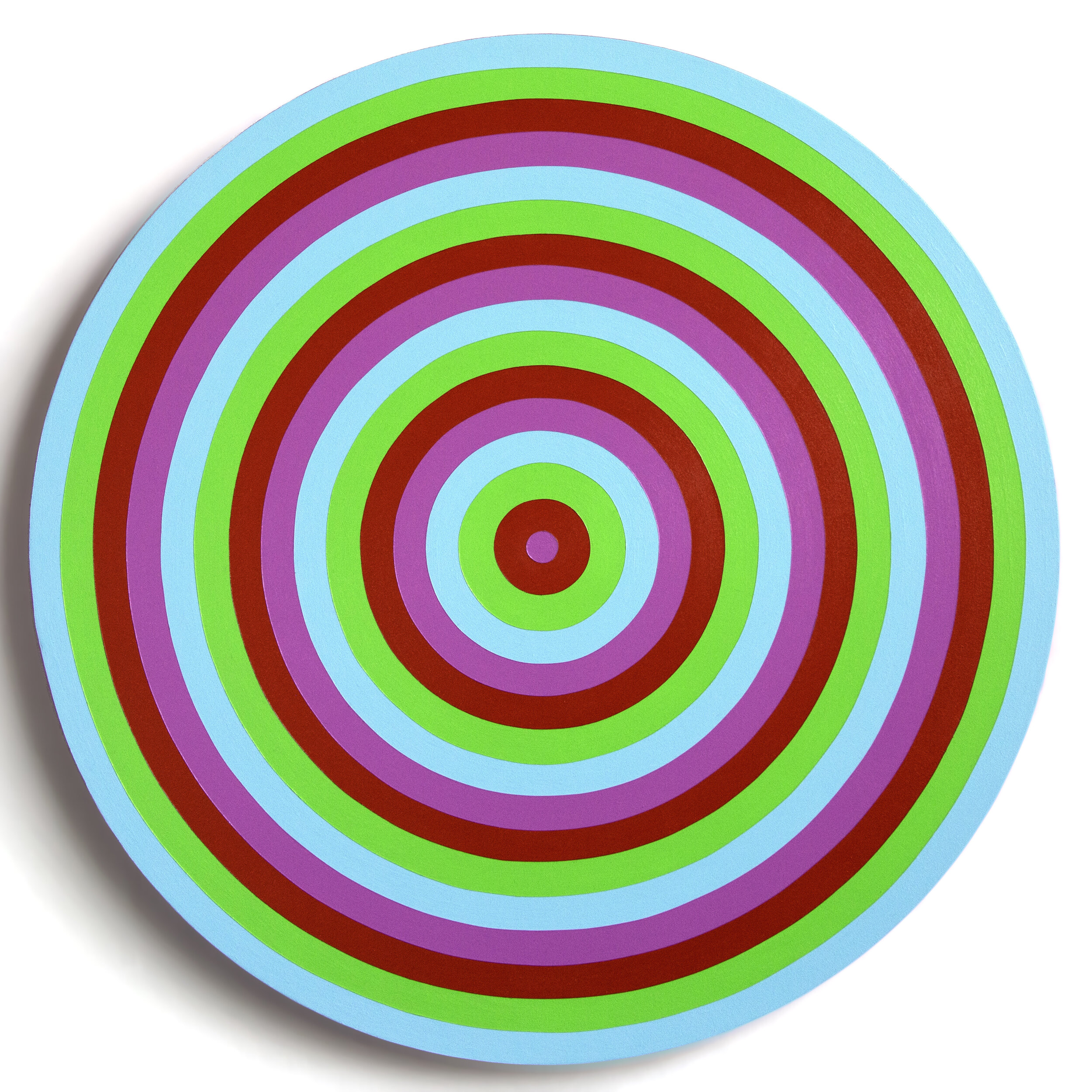 'Lockdown Vortex', acrylic on wooden panel (40cm diameter)