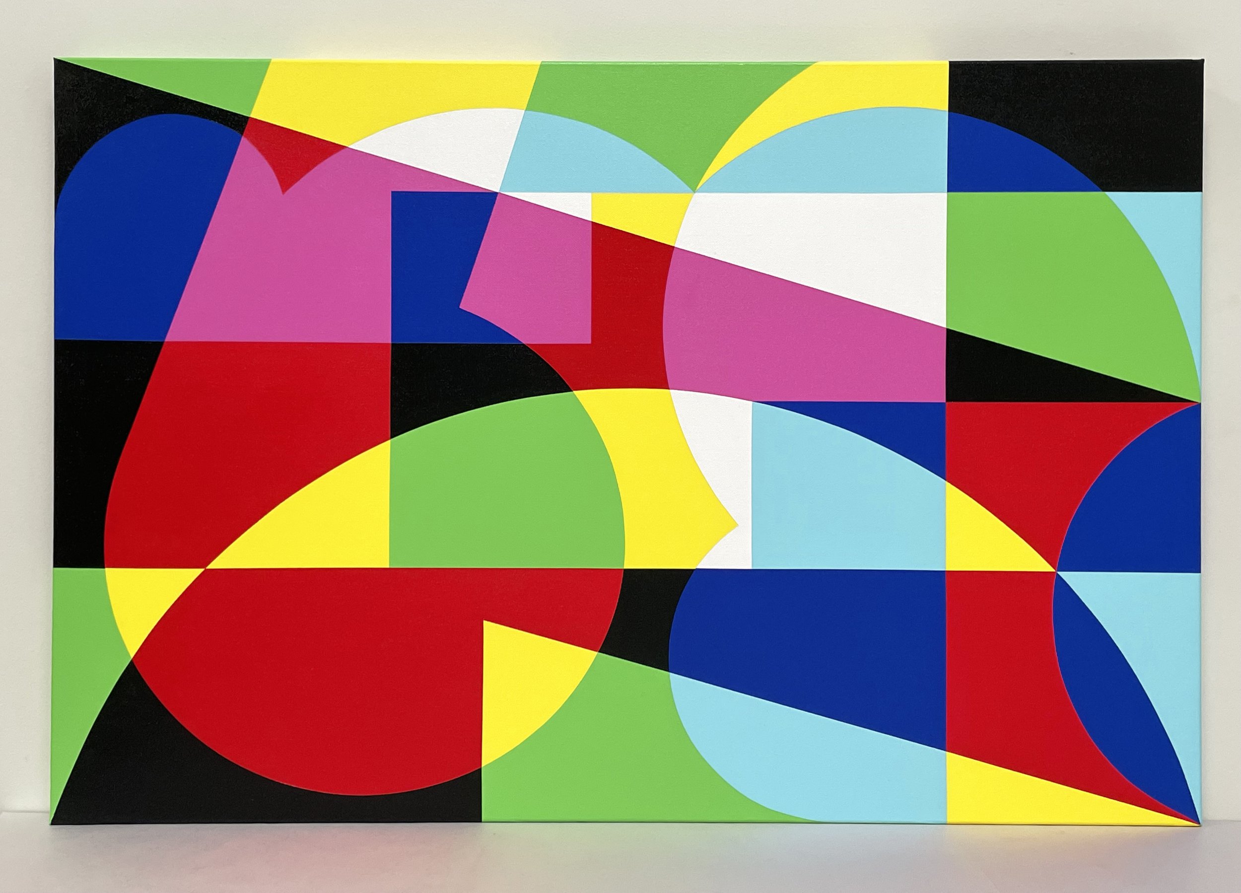 'Seven Point Six Million', acrylic on canvas, (61 x 91 x 3.5cm)