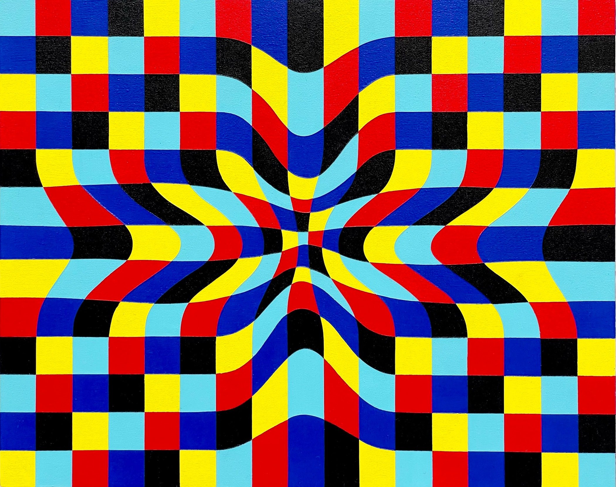 'Time Is Hardcore 01', acrylic on wood panel, 20cm x 25cm, 2021