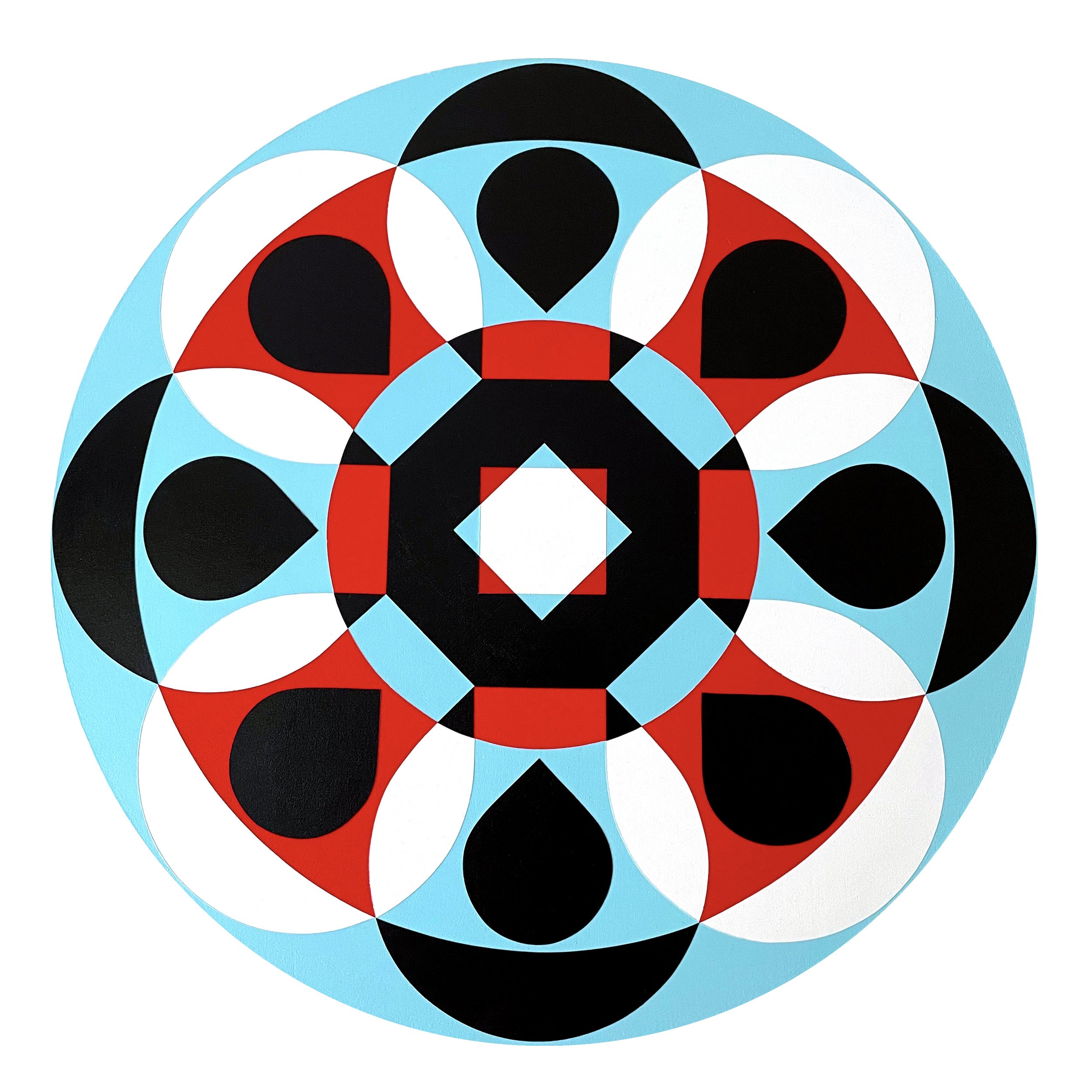 'Open 02', acrylic on wood panel, 30cm x 30cm, 2022