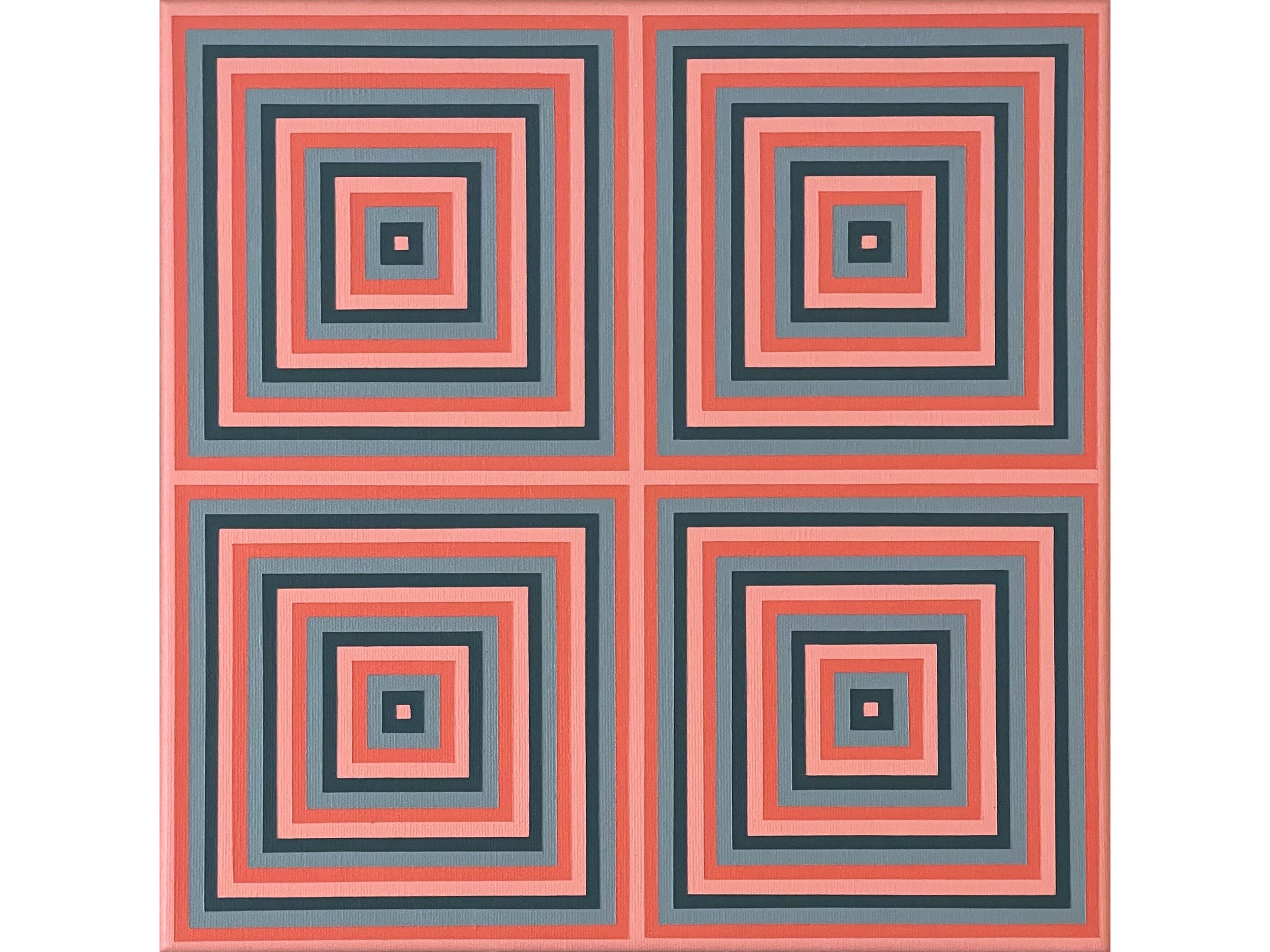 'The Sum Of Its Parts No.1',  acrylic on canvas, 30 × 30 cm, 2022