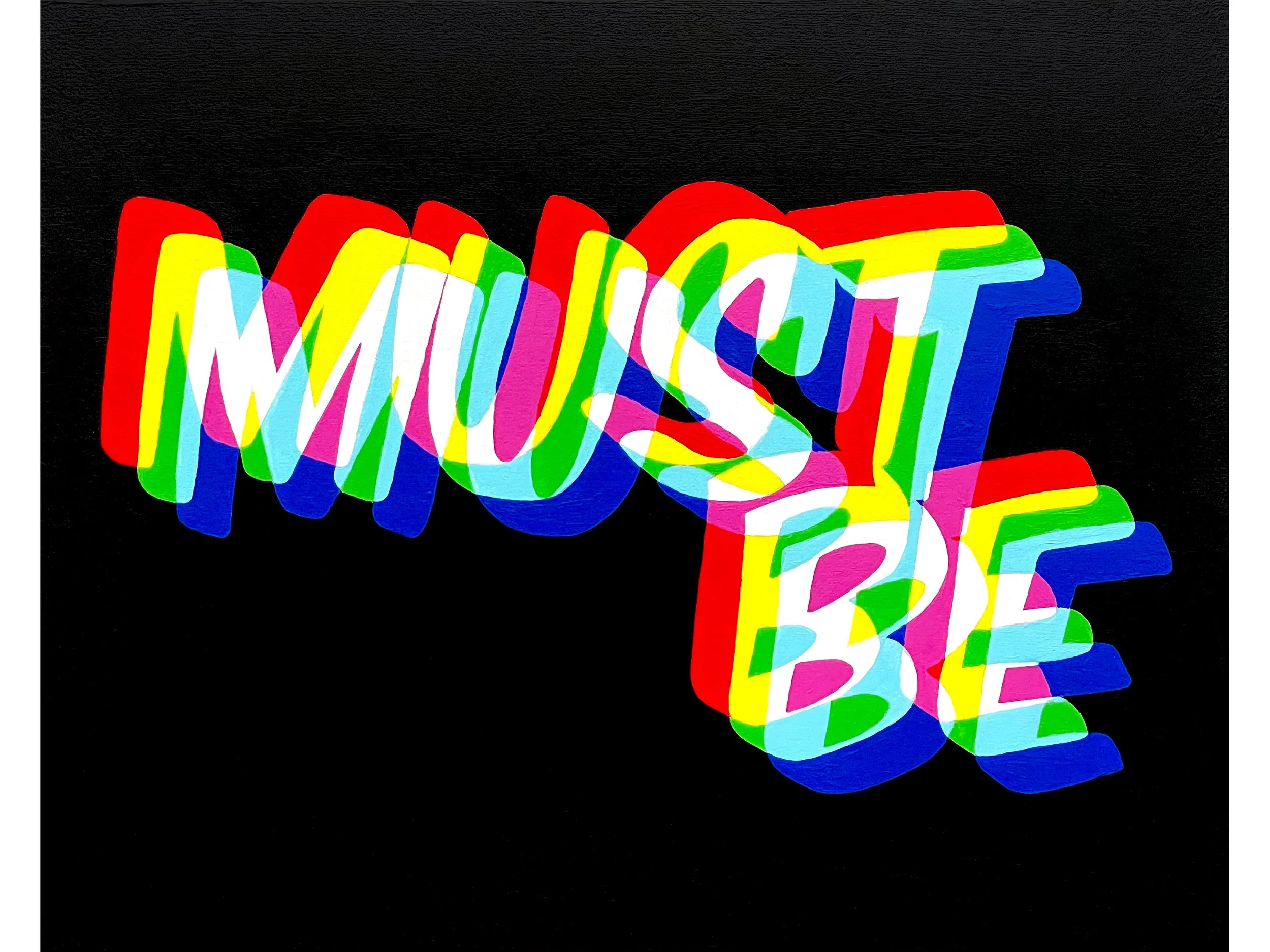 'This Must Be The Place' Triptych,  acrylic on wooden panels, each 20 × 25 cm, 2023